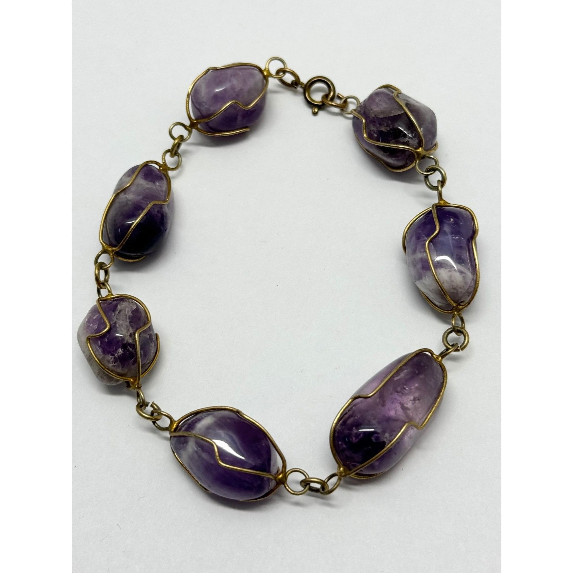Vintage Vintage caged wrapped amethyst stone bracelet Size ONE SIZE - 2 Thumbnail