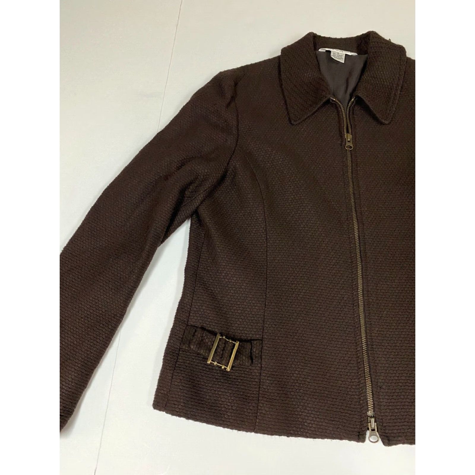 Preston & York Preston & York Womens Jacket Brown Full Zip Buckle Mid-Length Size M / US 6-8 / IT 42-44 - 3 Thumbnail