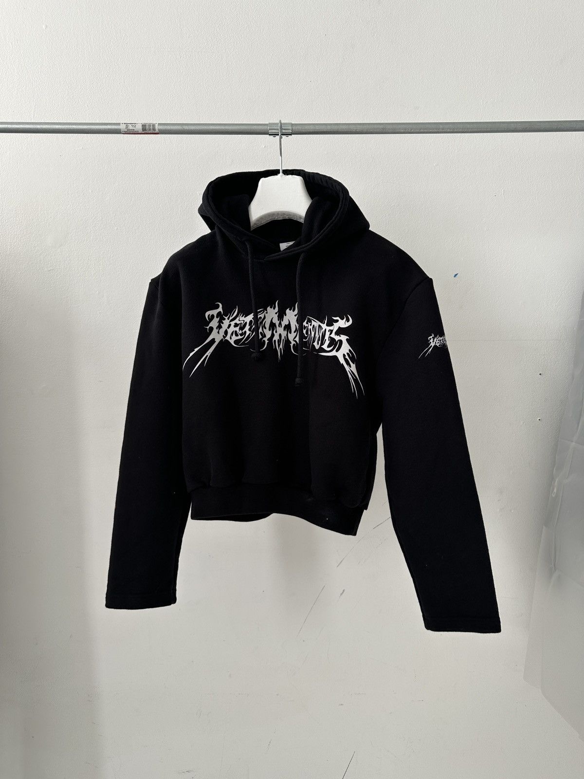 Pre-owned Vetements Total Fucking Darkness Cropped Hoodie