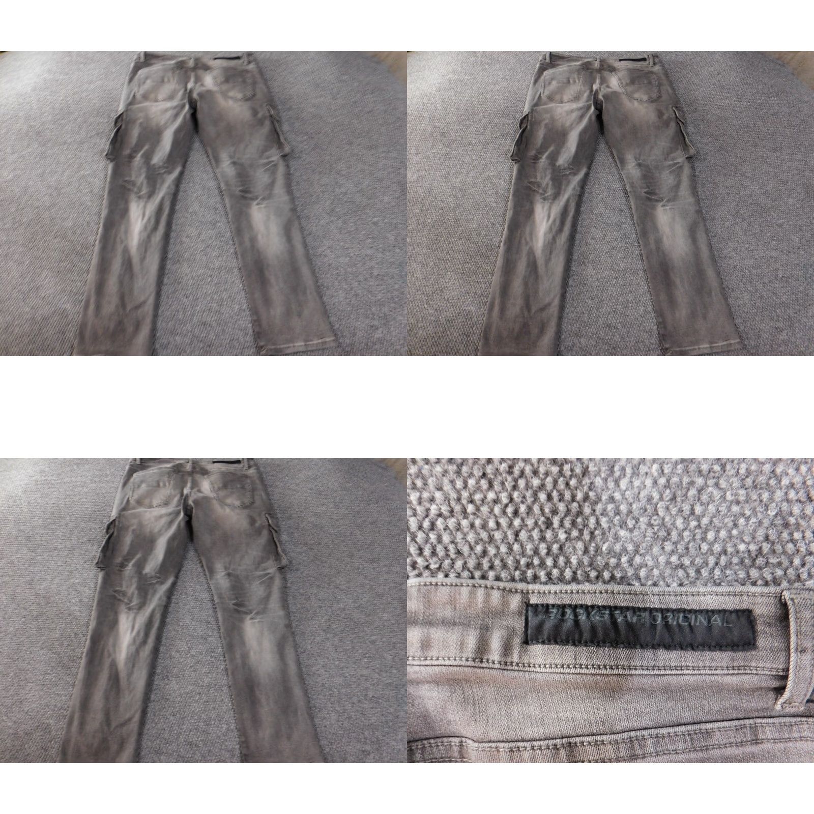 Vintage Rockstar Jeans Mens 38x33 Gray Denim Straight Pockets zipper Mid Rise Regular Fit 33in Inseam Size US 38 / EU 54 - 8 Thumbnail