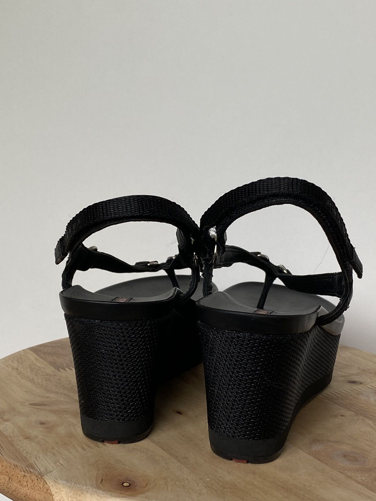 Prada × Vintage Prada Vintage Thong Flip Flops Sandals Wedges Platform Mesh Size US 9 / IT 39 - 3 Thumbnail