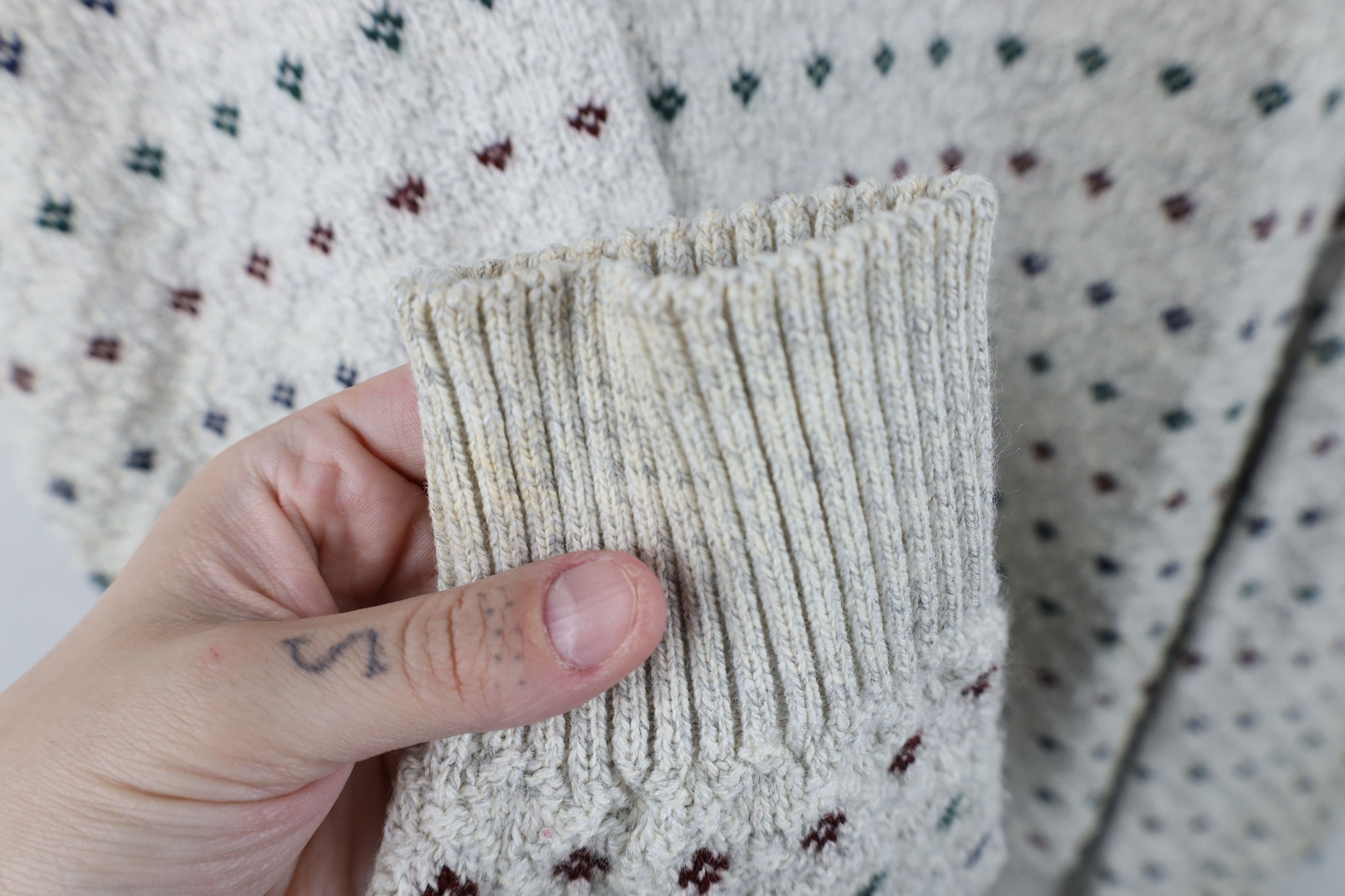 Vintage Vintage 90s Streetwear Rainbow Textured Knit Dad Sweater Size US XL / EU 56 / 4 - 5 Thumbnail