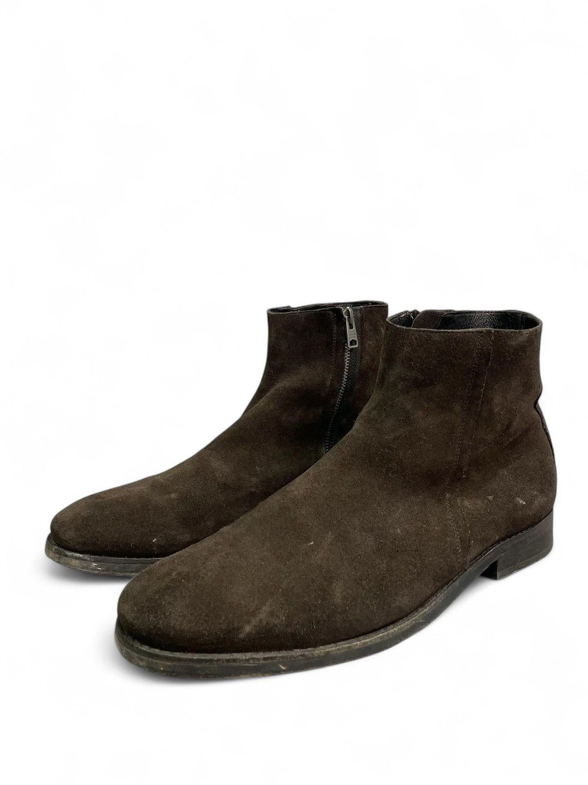 Allsaints All Saints Brown Suede Zip Boots Distressed guidi style Size US 12 / EU 45 - 6 Thumbnail