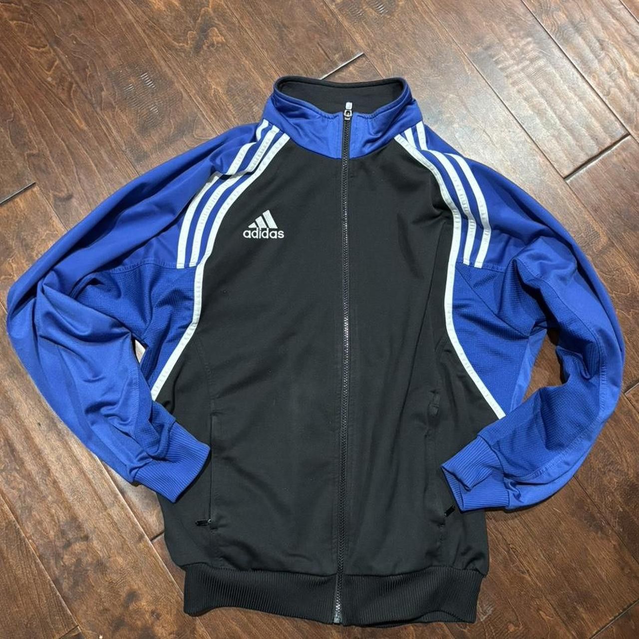Adidas Adidas Men's Black and Blue Track Jacket Size US M / EU 48-50 / 2 - 1 Thumbnail