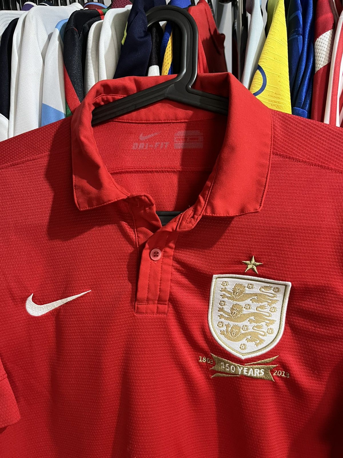 Nike Nike England 2013 Away Soccer Jersey 150th Size US S / EU 44-46 / 1 - 2 Thumbnail