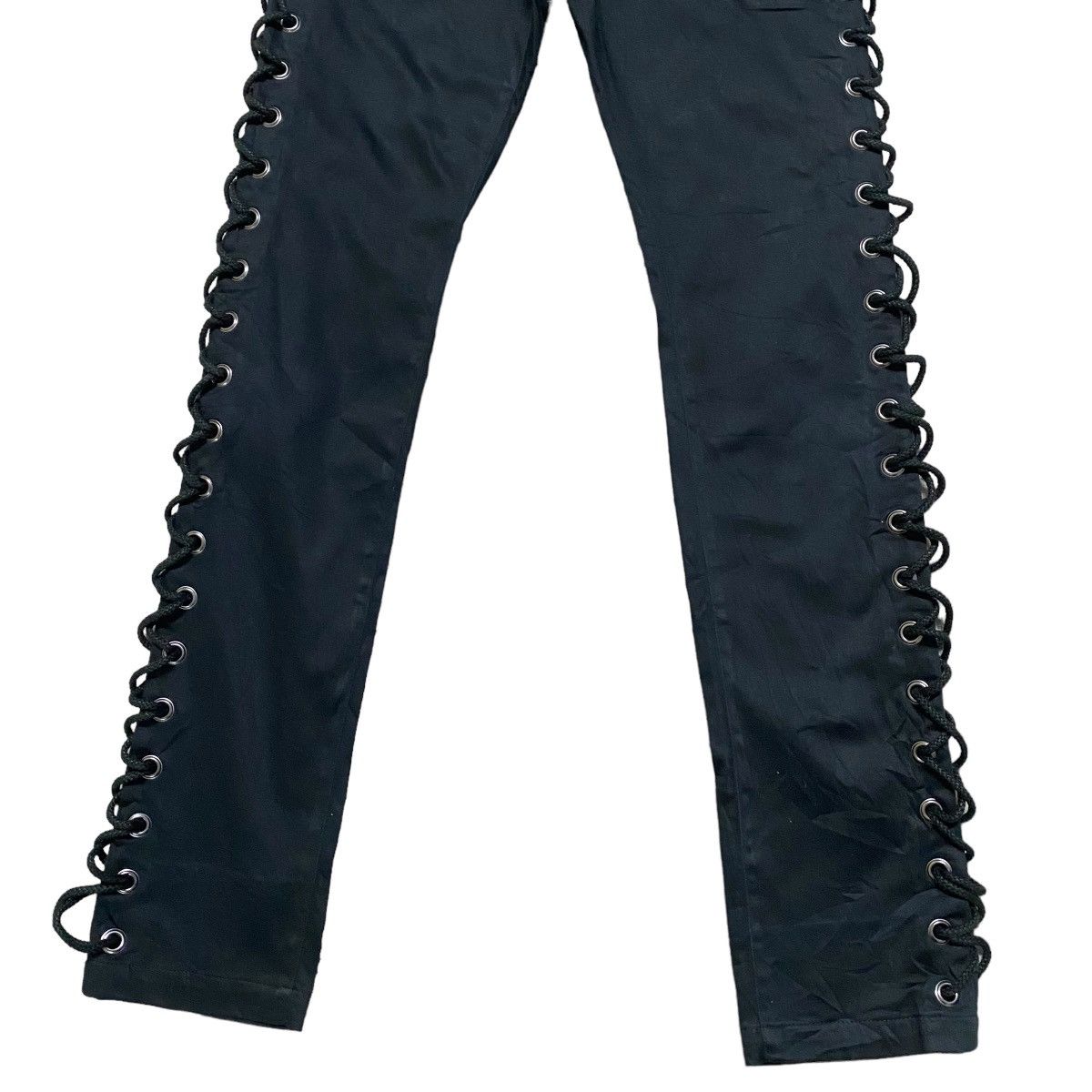 Japanese Brand BLACK VARIA Lace Up Skinny Jeans Size US 29 - 7 Thumbnail