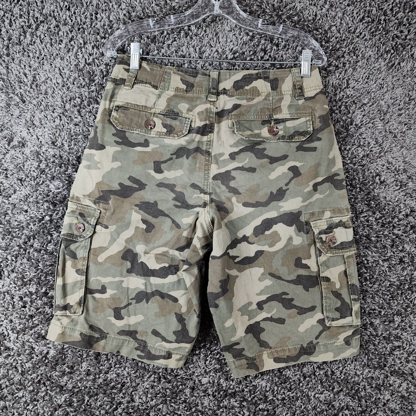 Vintage URBAN PIPELINE Mens Cargo Shorts Size 29 Green Camouflage Super Flex Size US 29 - 5 Thumbnail