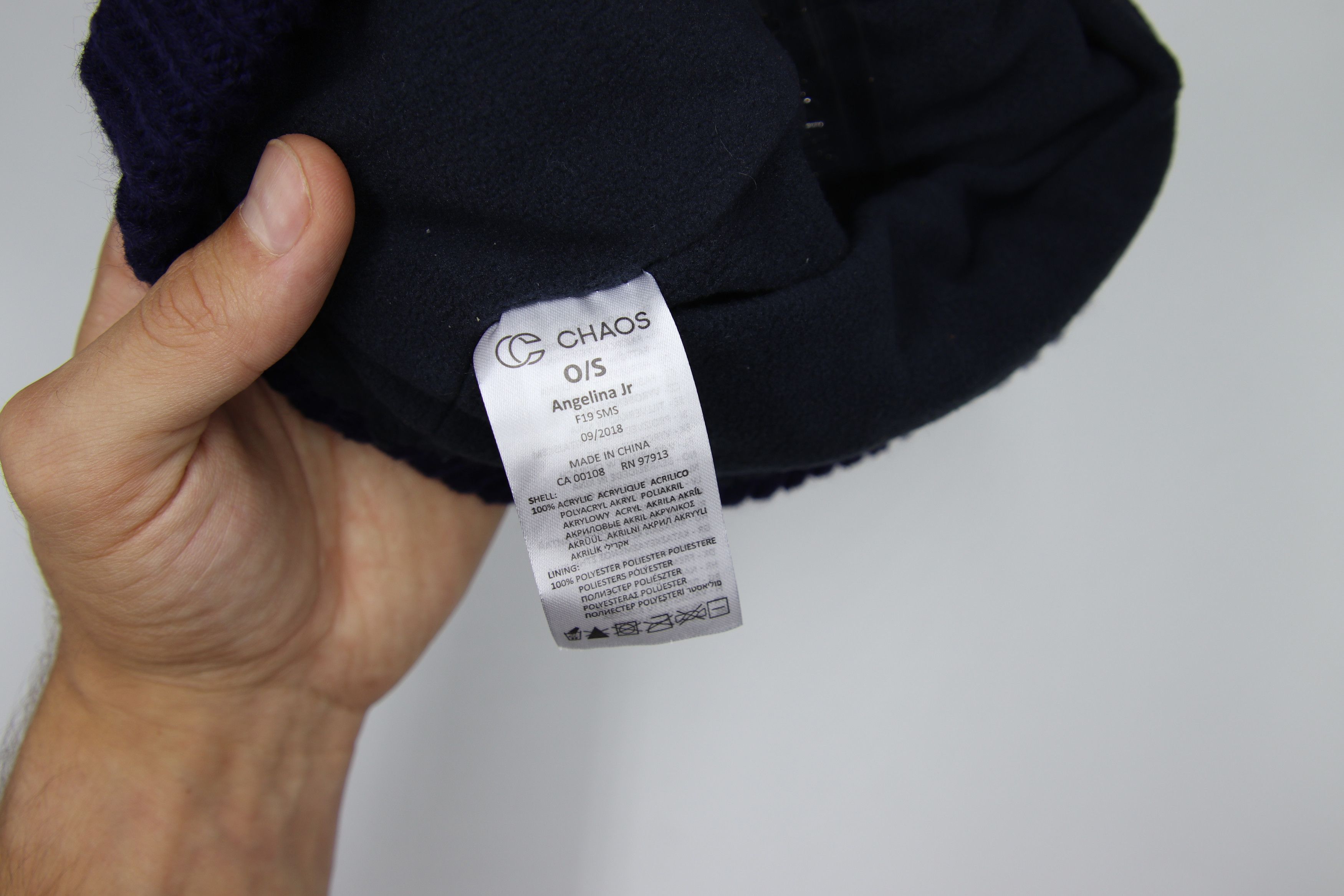 Other Chaos Pompon Angelina Junior Beanie Navy Size ONE SIZE - 3 Thumbnail