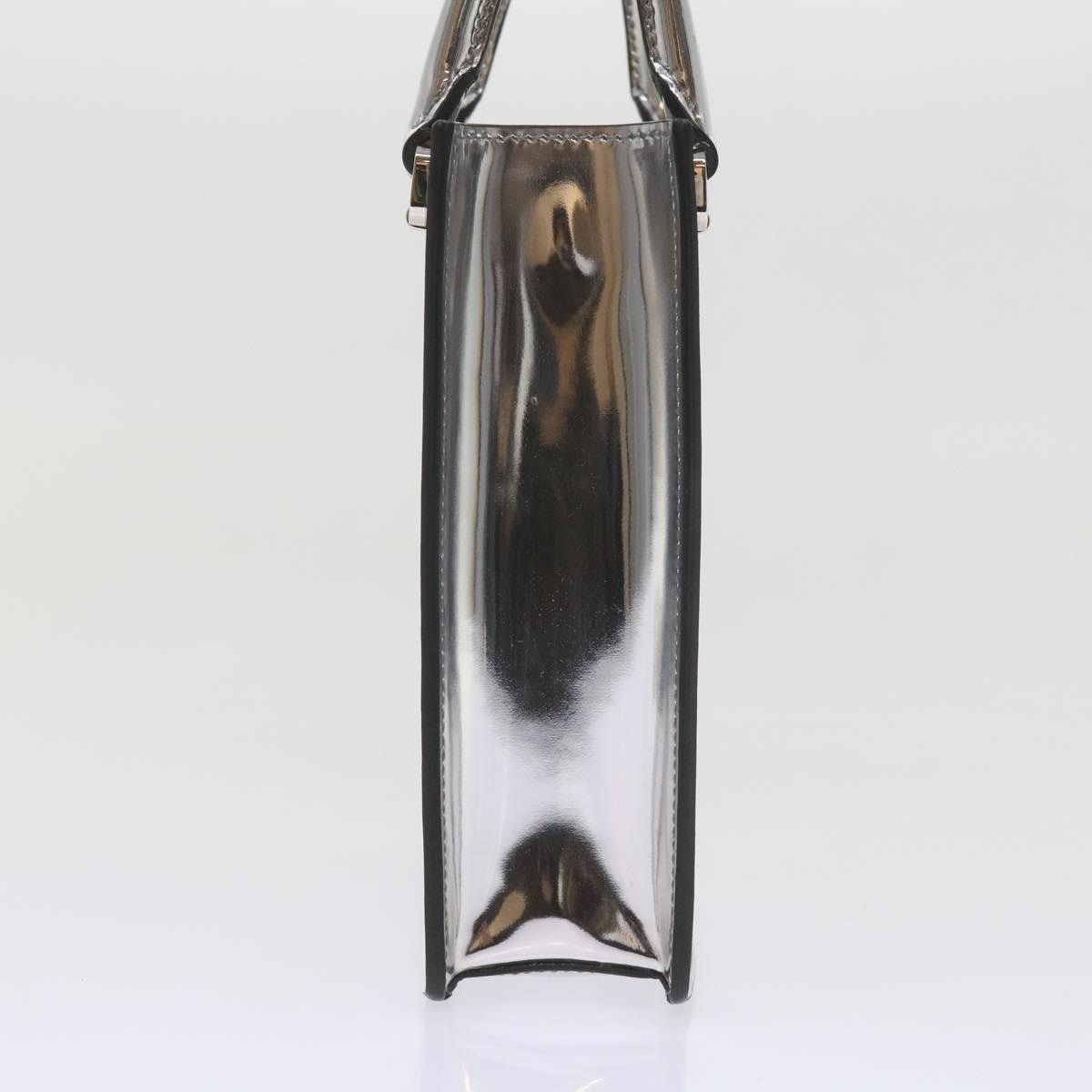 Prada PRADA Hand Bag Metallic Leather Silver Size ONE SIZE - 4 Thumbnail