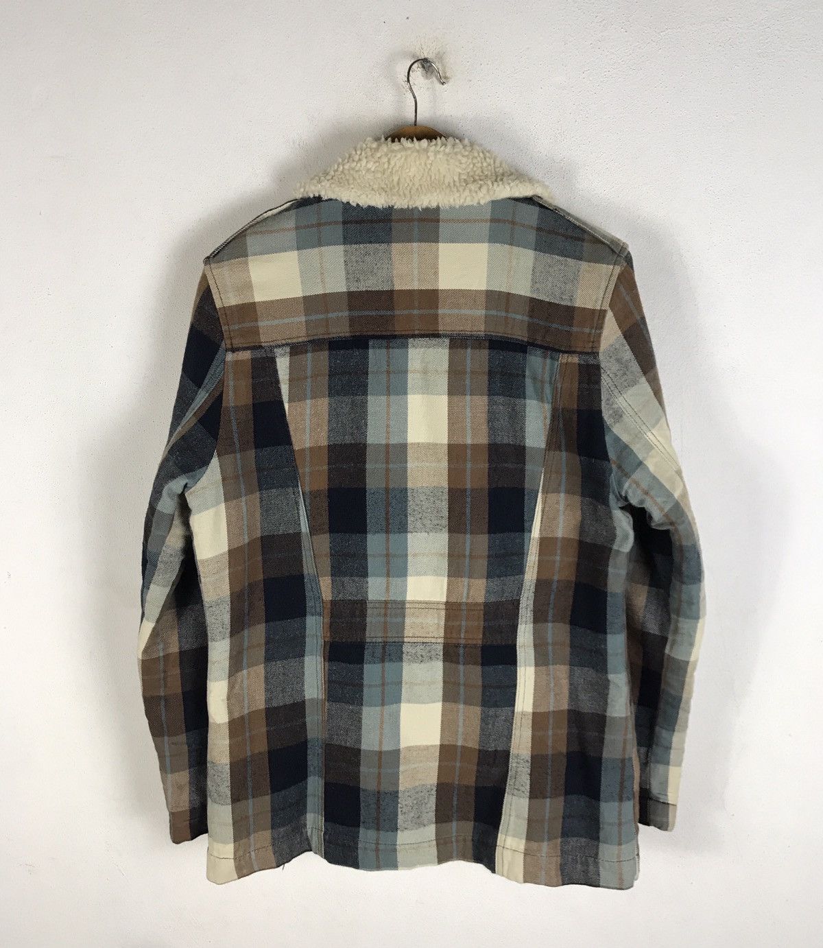 Vintage 🔥Rare🔥Vintage Wrangler Sherpa Tartan Flannel Jacket Size US M / EU 48-50 / 2 - 2 Thumbnail