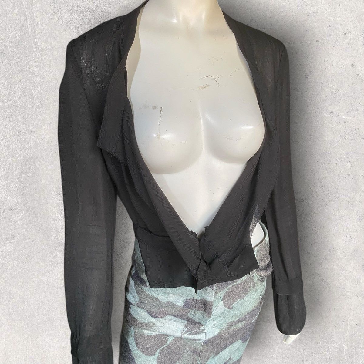 Yohji Yamamoto Vintage SS96 Sheer Mesh Top Size S / US 4 / IT 40 - 5 Thumbnail