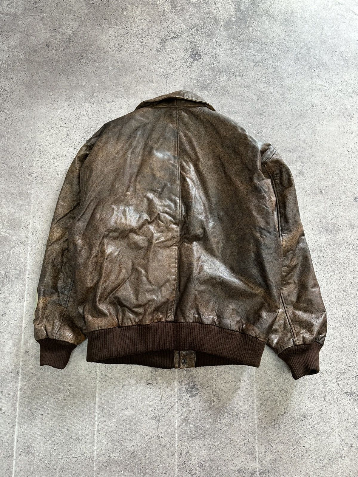 Avirex × Vintage Vintage Avirex Leather Bomber Jacket Motorcycle Biker Size US M / EU 48-50 / 2 - 8 Thumbnail