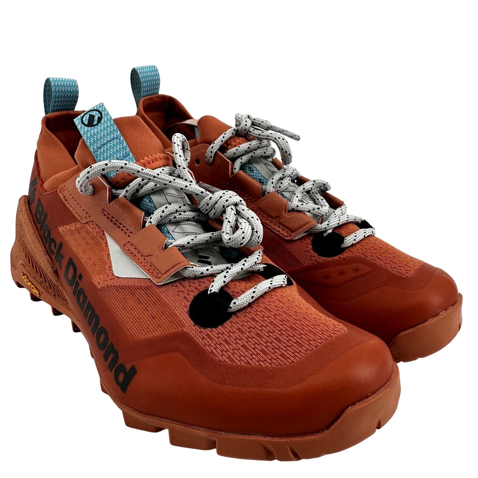 Black Diamond Trail Running Shoes Lace Up Vibram Orange 8, Women's