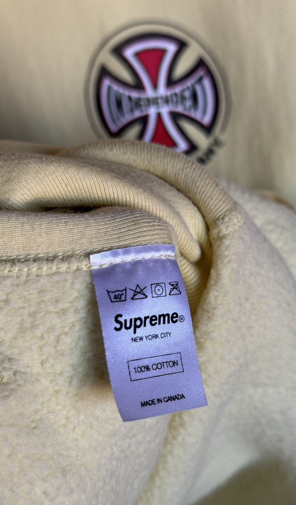 Supreme Supreme Independent Big Logo Yellow Hoodie Large Sweatshirt Size US L / EU 52-54 / 3 - 18 Thumbnail