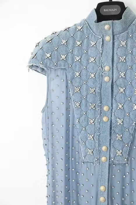 Balmain SS14 Swarovski embellished top Size XS / US 0-2 / IT 36-38 - 3 Thumbnail
