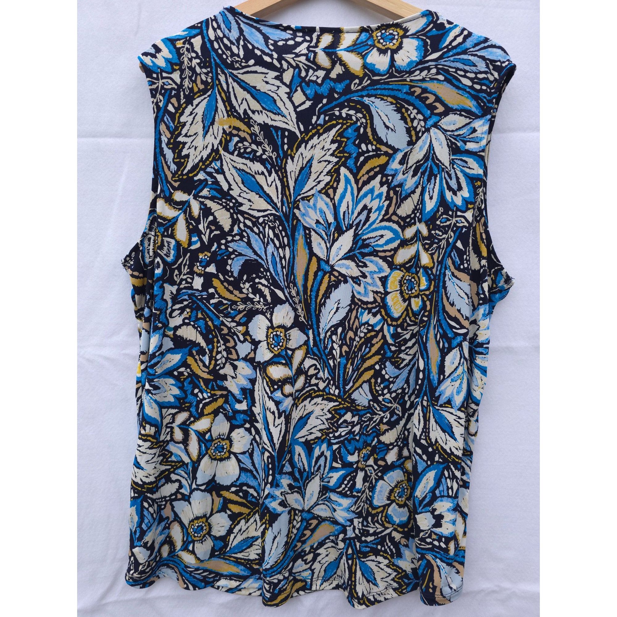 Anne Klein Anne Klein Womens Sleeveless Floral Blouse Top M Size M / US 6-8 / IT 42-44 - 7 Thumbnail