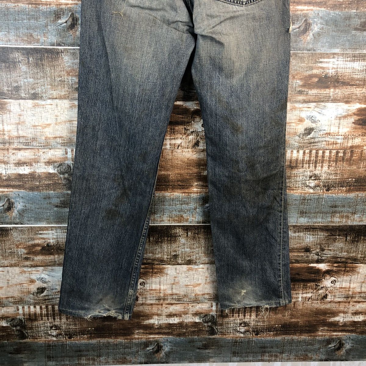 Levi's 503 Levis Blue ripped distressed Denim jeans #A2615 Size US 30 / EU 46 - 17 Thumbnail
