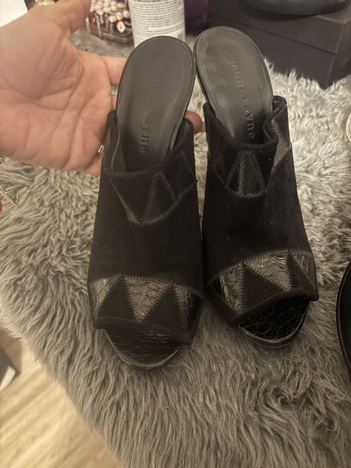 Other Jenny kayne opentoe sandal black leather Size US 6 / IT 36 - 6 Thumbnail