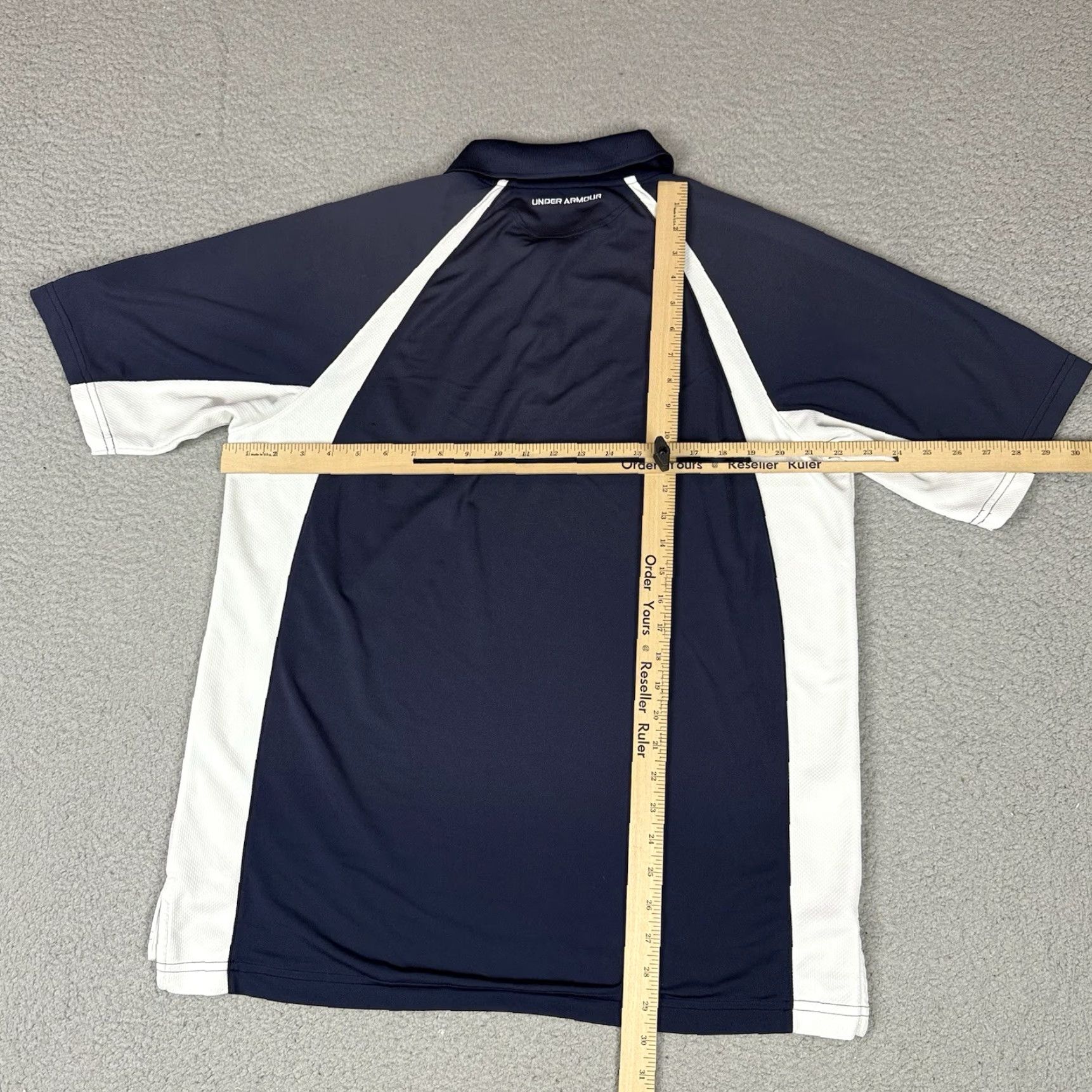 Under Armour VINTAGE Under Armour Polo Shirt Adult L Blue Heatgear Stretch Golf Relaxed Navy L Mens Size US L / EU 52-54 / 3 - 7 Thumbnail