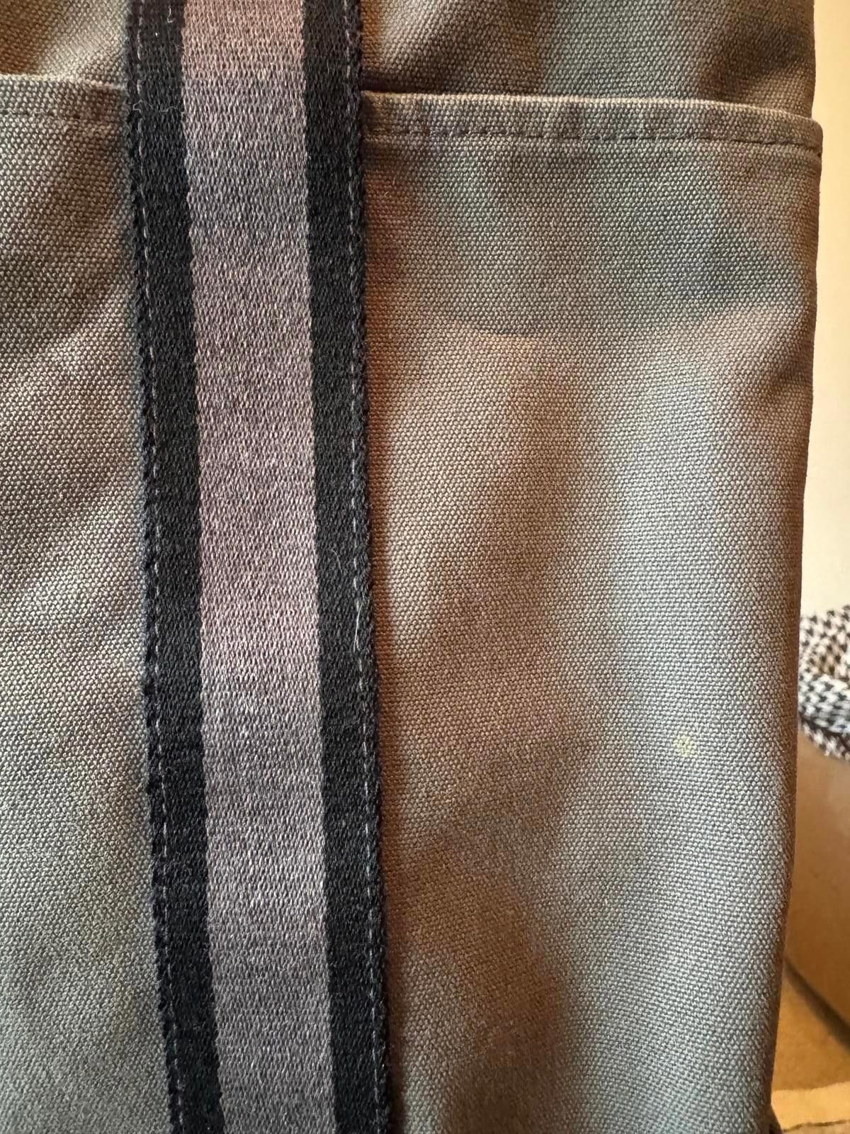 Hermes Hermes Gray Black Canvas Tote Bag Luxury Designer Purse Size ONE SIZE - 6 Thumbnail