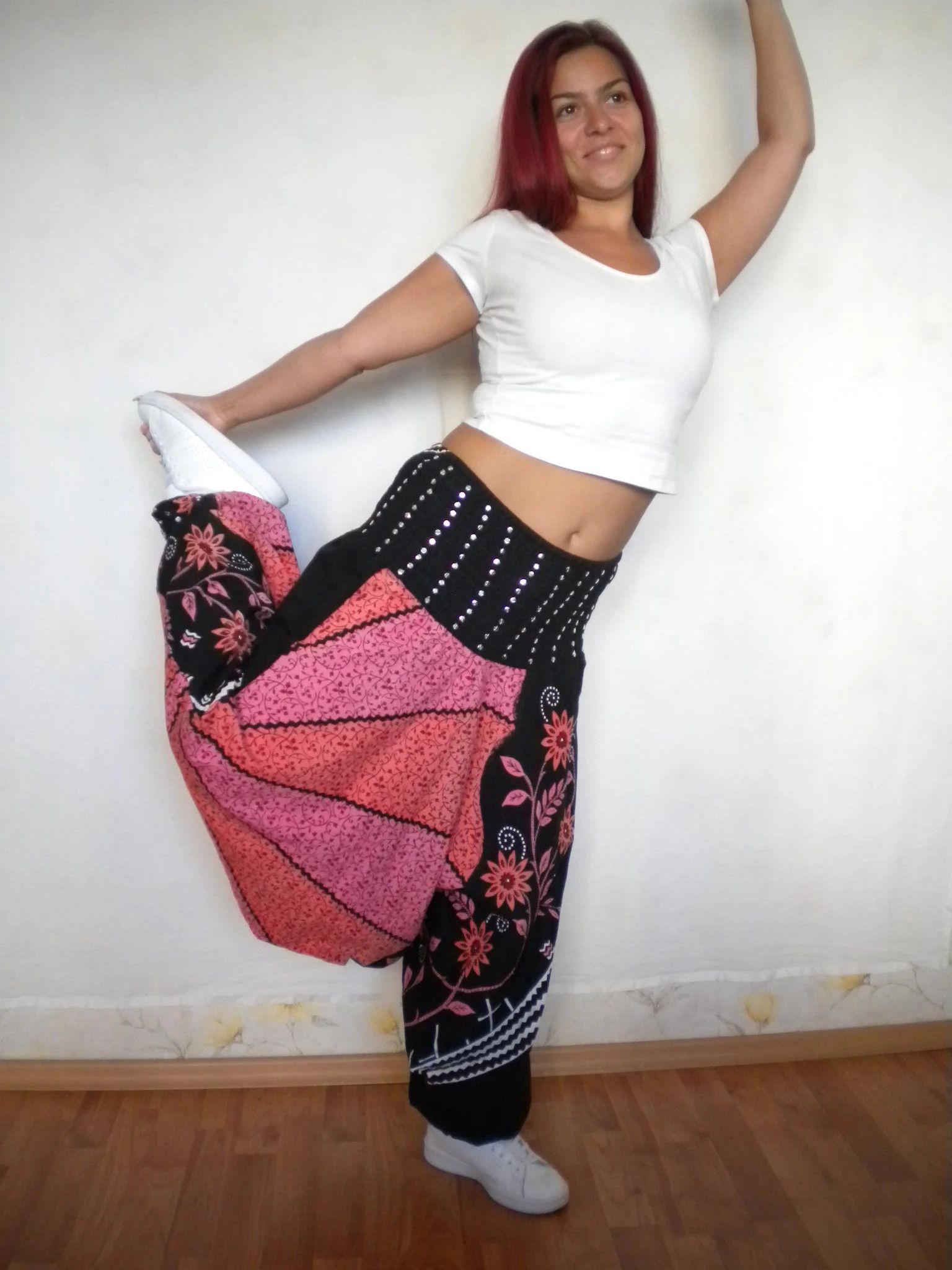 Other Y2K harem drop crotch oriental pants thai hippie pant OSFA Size 30" / US 8 / IT 44 - 4 Thumbnail