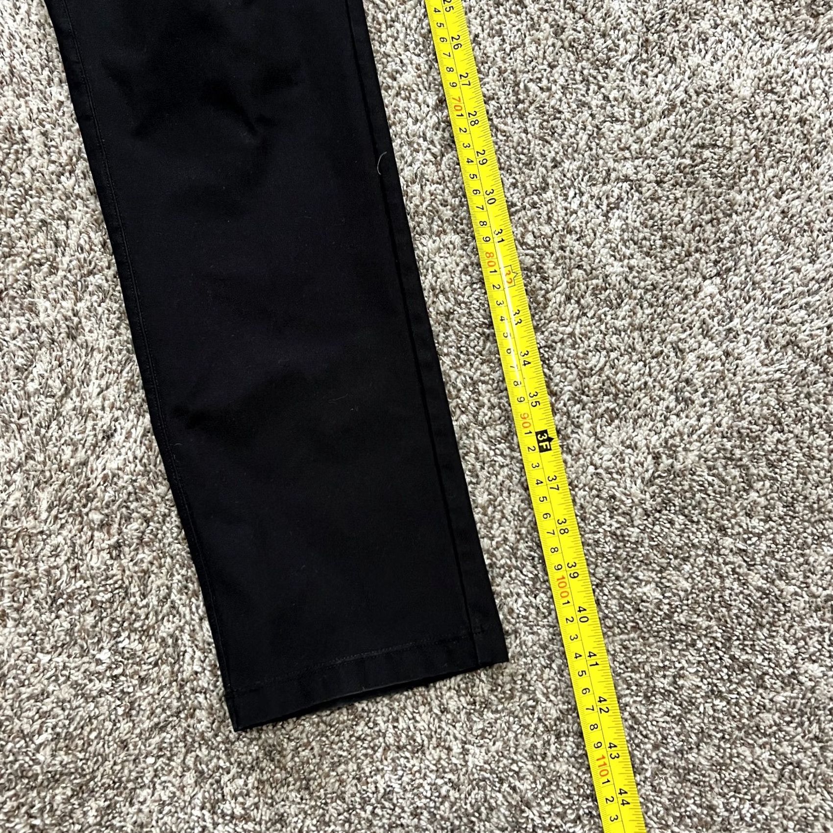 Vintage 7 Diamonds Infinity Polyester Woven Chino Pants Black Men 32x32 Slim Straight Pockets Size US 32 / EU 48 - 3 Thumbnail