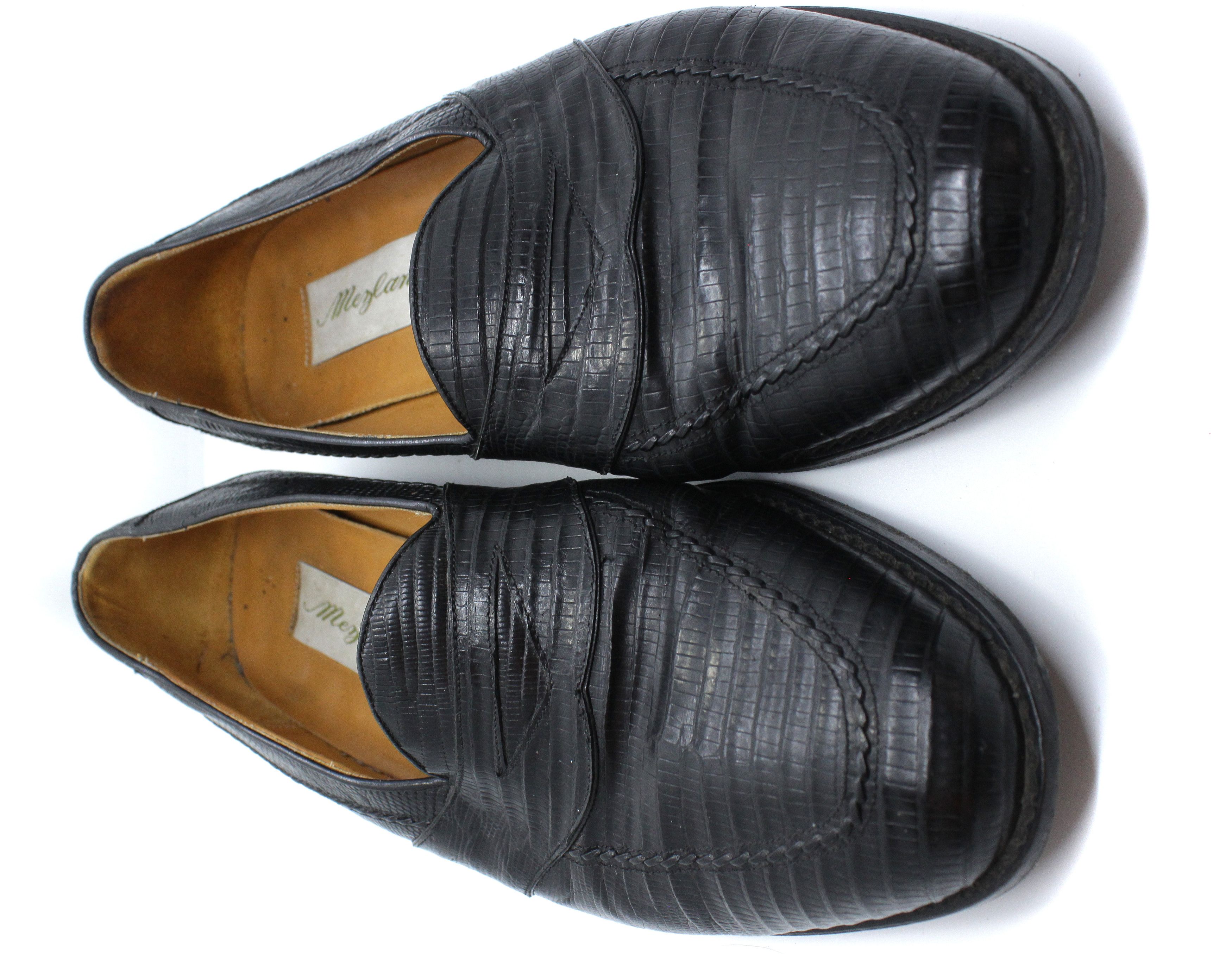 Mezlan Lizard Leather Dress Loafers Size US 10 / EU 43 - 3 Thumbnail