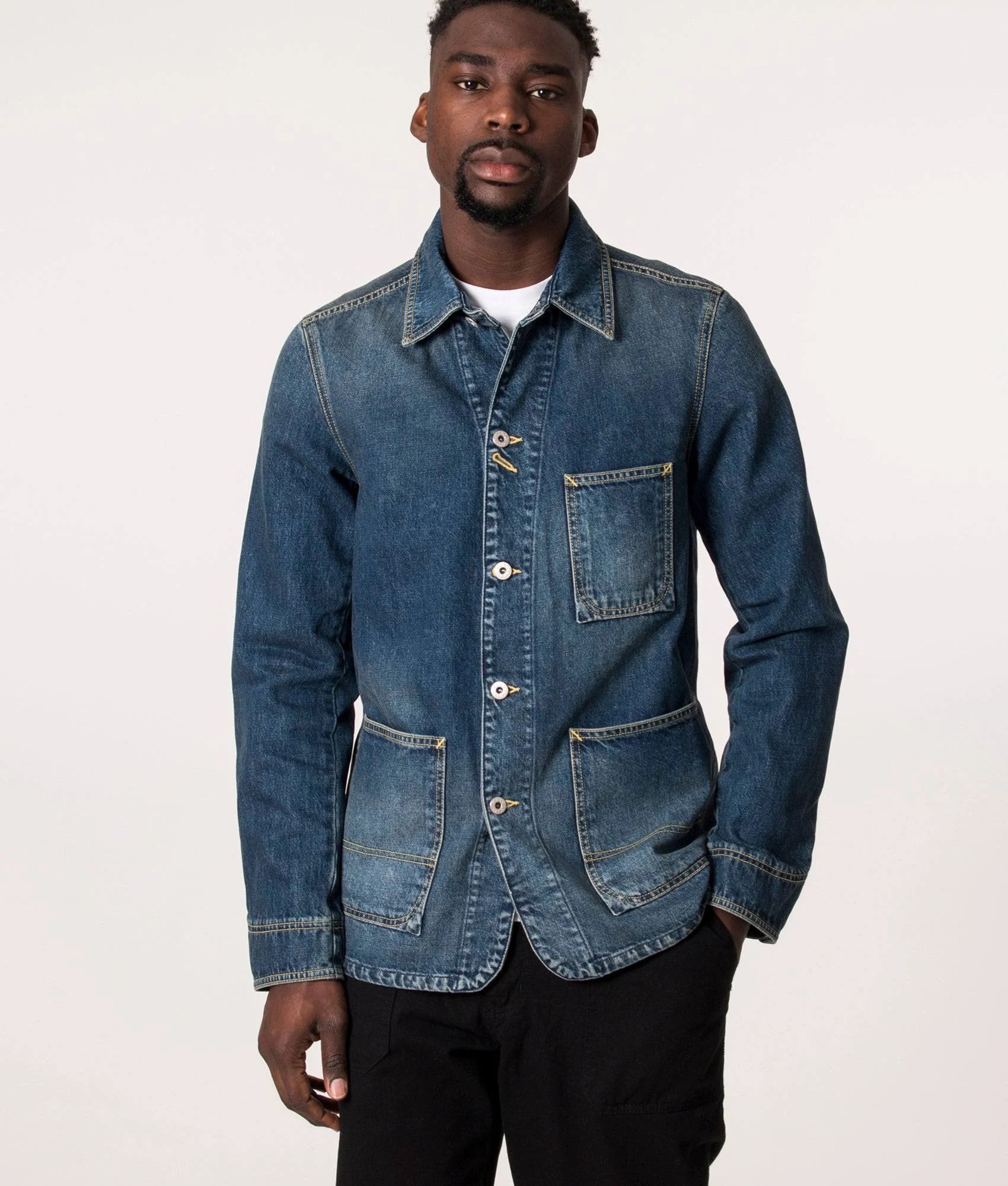 Kenzo o1mris0824 Denim Jacket in Stone Blue Size US M / EU 48-50 / 2 - 5 Thumbnail