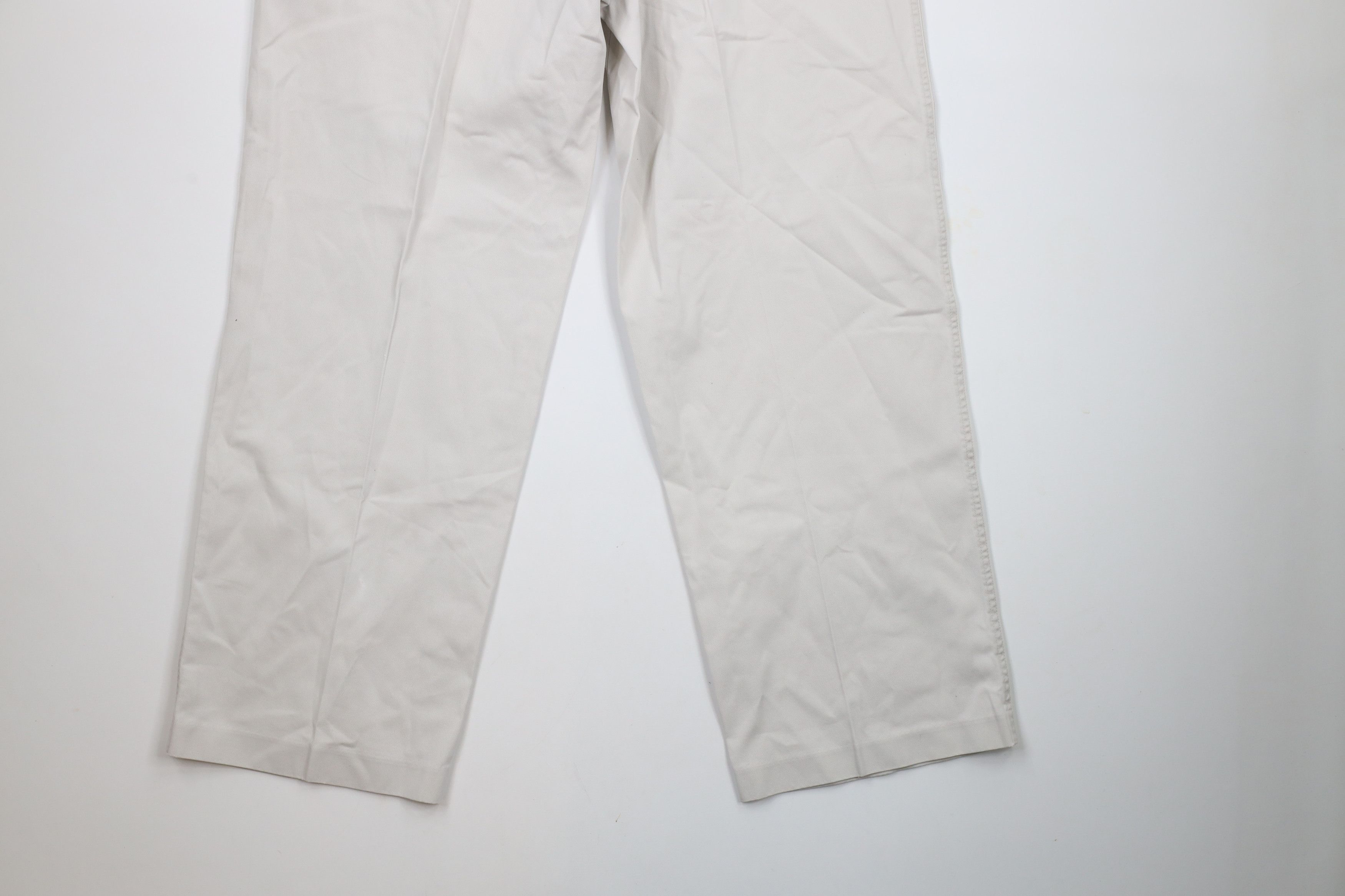 J.Crew × Vintage Vintage 90s J Crew Wide Leg Baggy Chino Pants Stone Beige Size US 36 / EU 52 - 11 Thumbnail