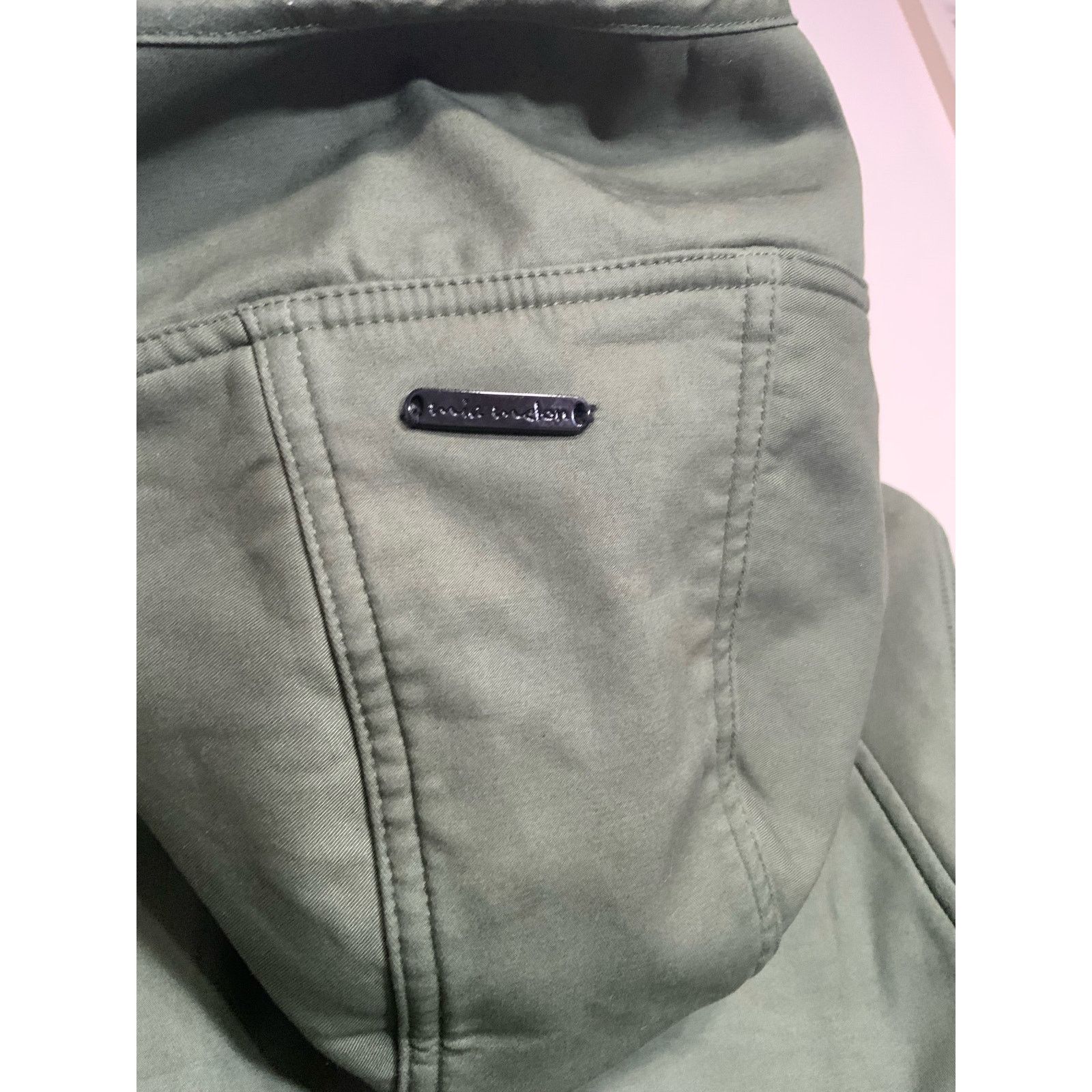 Unknown London Mia Melon Green Hooded Rain Jacket Women's Size XS USED Size XS / US 0-2 / IT 36-38 - 9 Thumbnail