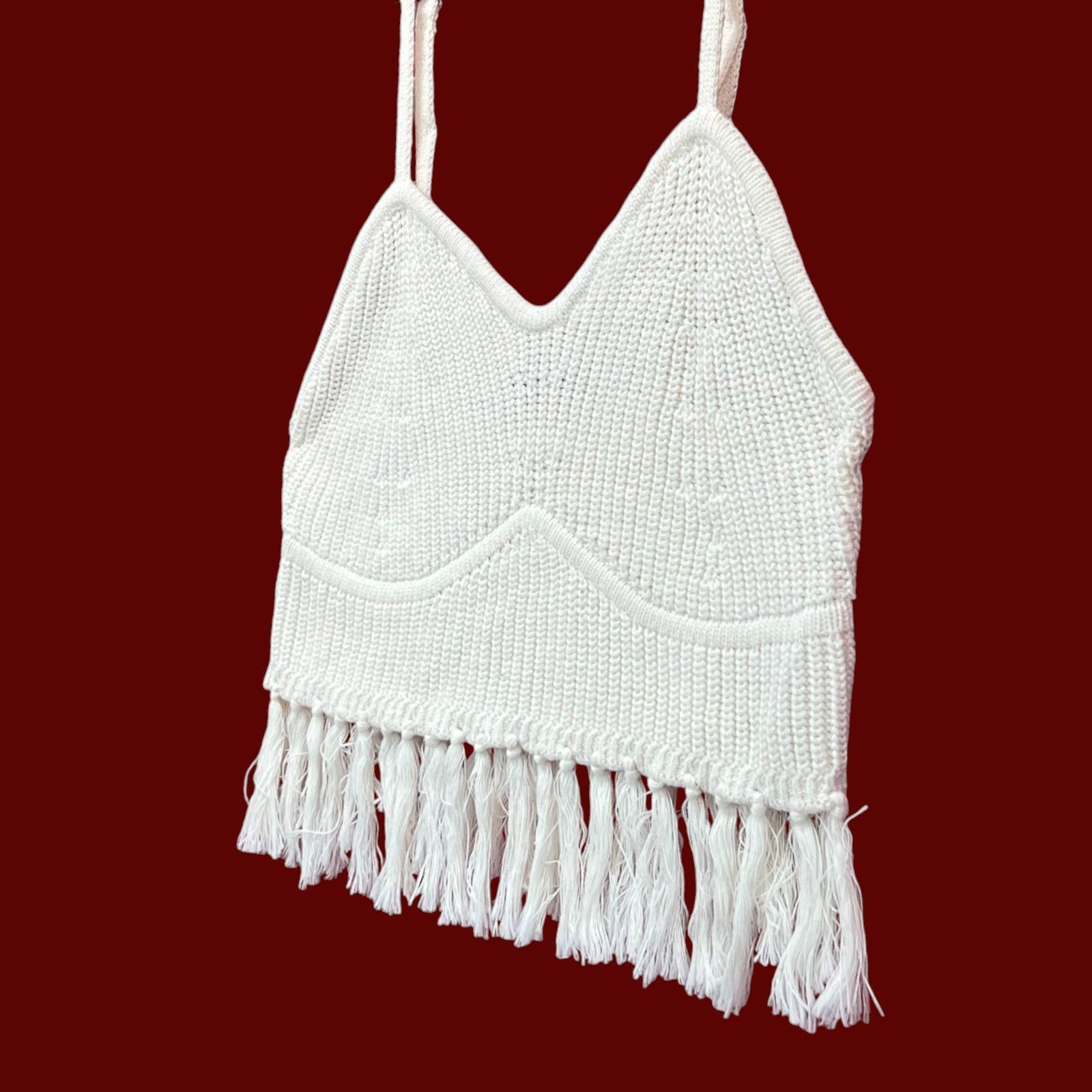 Other Wild Fable - Women's Knitted Tank Top Camisole - Off-White - Size XL / US 12-14 / IT 48-50 - 13 Thumbnail