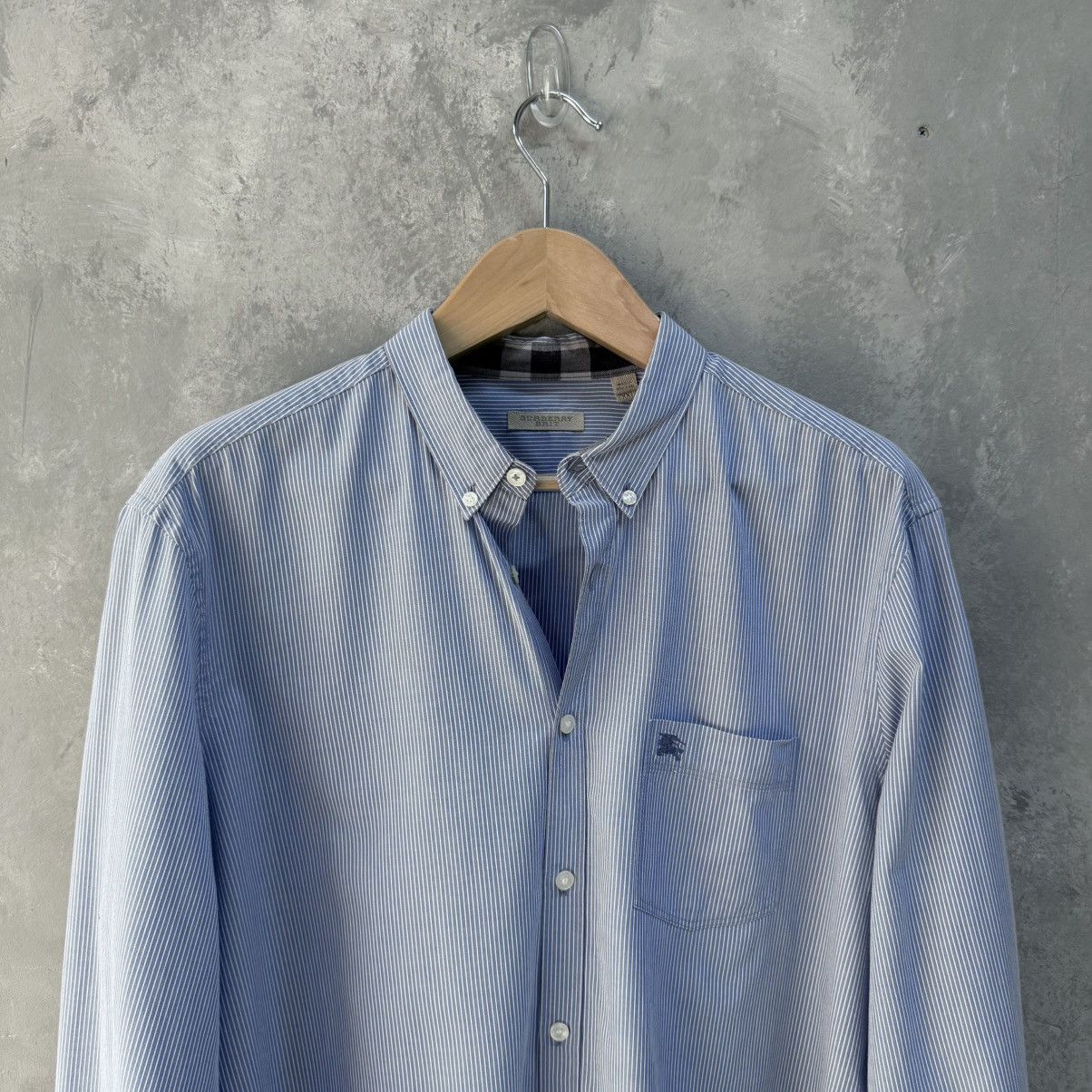 Burberry 2000’s Burberry Striped Pocket shirt logo Size US XXL / EU 58 / 5 - 4 Thumbnail