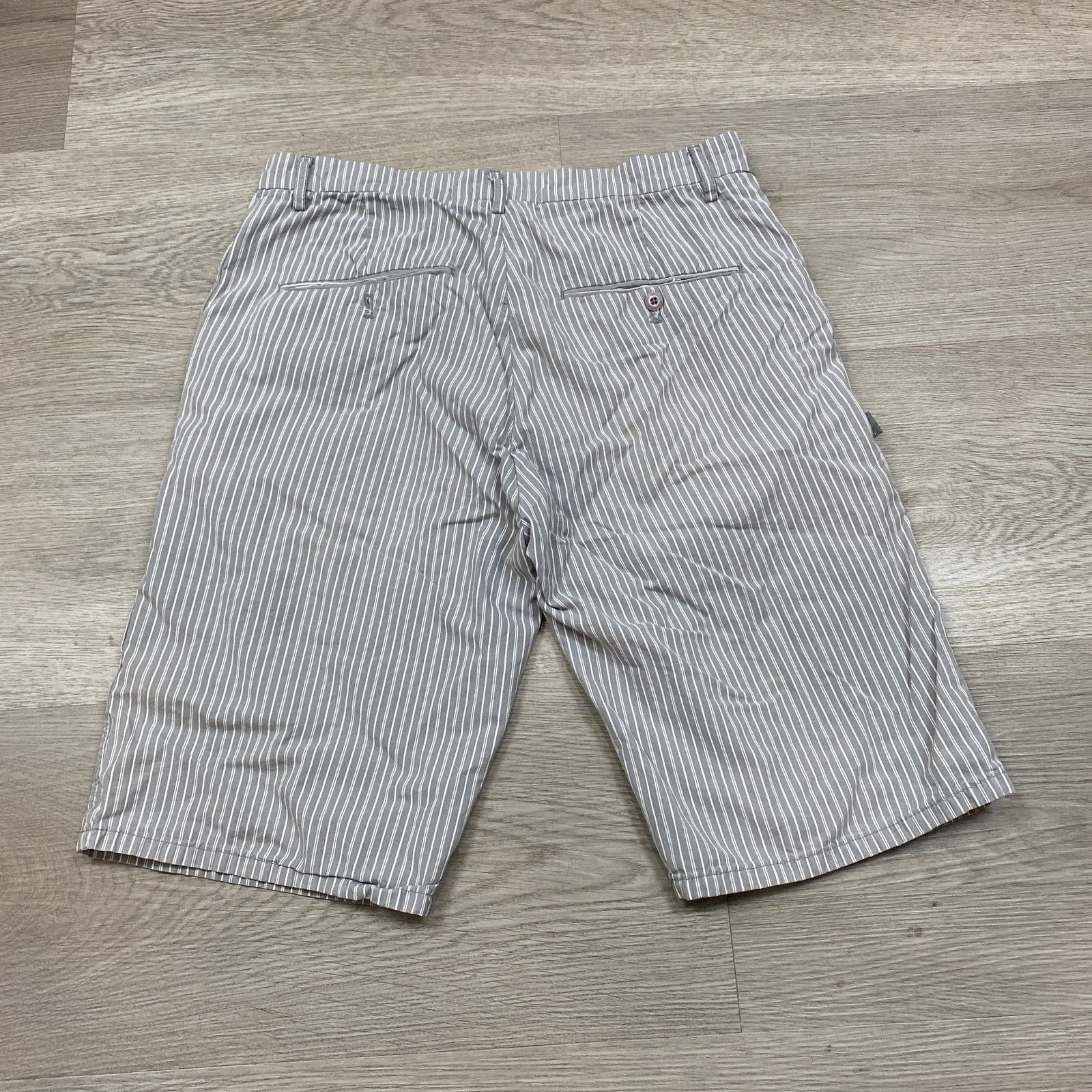 Stussy × Vintage VTG Stussy Pinstripe Chino 11" Shorts Men's 31 Y2K Skater Size US 31 - 2 Thumbnail