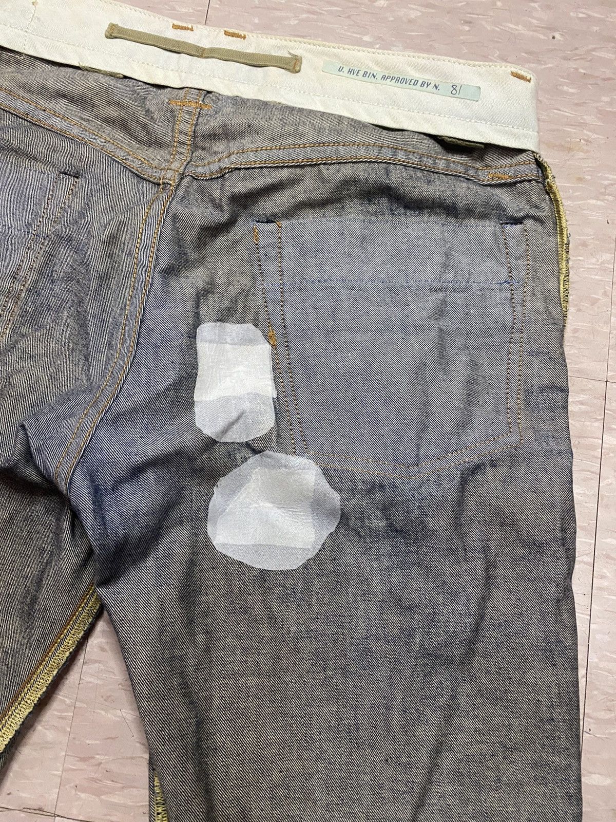 Hollywood Trading Company HTC hollywood trading company distressed jeans Size US 35 - 17 Thumbnail