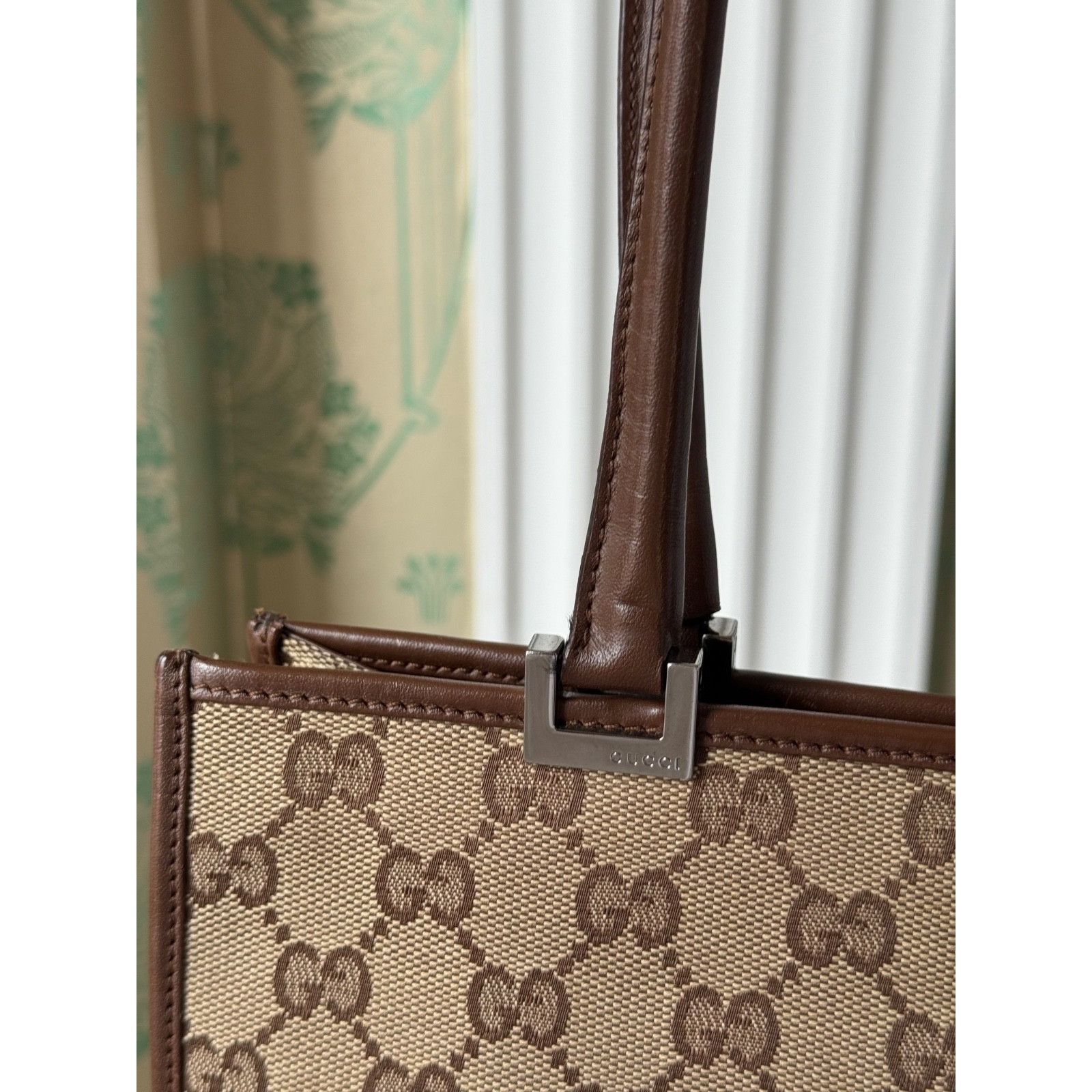 Gucci Gucci Monogram Jackie Canvas Beige Brown Shoulder Bag Size ONE SIZE - 9 Thumbnail
