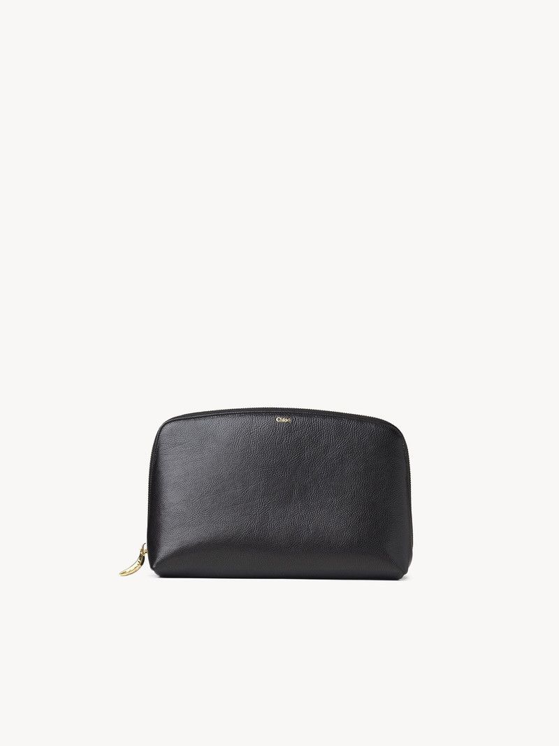 Chloe o1loc1c10226 Size: OS / Banana Cosmetic Large Pouch in Black Size ONE SIZE - 1 Thumbnail