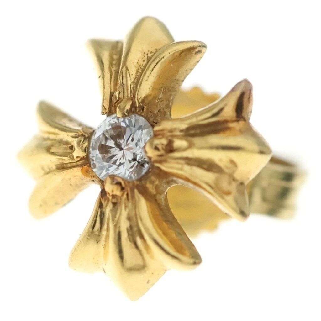 大*福様 Chrome Hearts 22k STUD No2 CH PLUS Chrome Hearts Chrome Hearts 22K Gold #2 CH Plus Stud Earring with