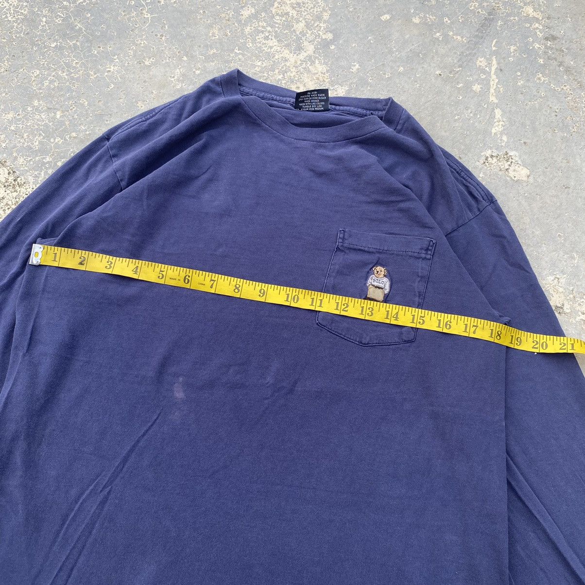 Polo Ralph Lauren × Vintage 90s polo ralph lauren bear long sleeve ripped pocket tee Size US S / EU 44-46 / 1 - 17 Thumbnail
