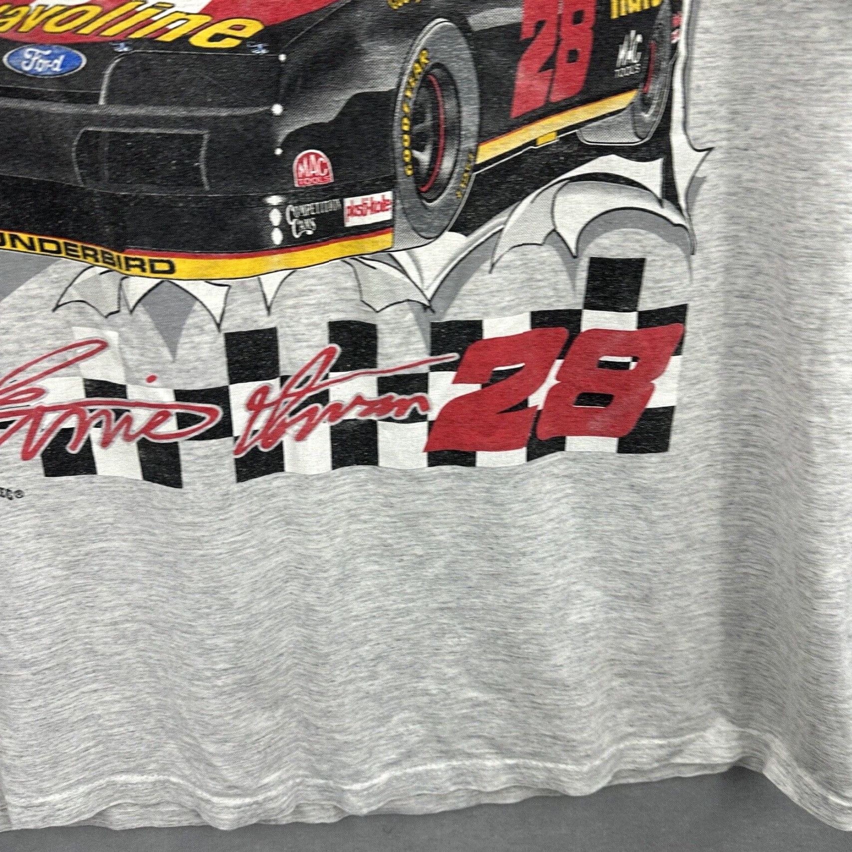 NASCAR VINTAGE Nascar Racing Shirt Mens L Havoline Texaco Ernie Irvan 28 Distress y2k Gray Cotton Jersey Logo 1990s Cars T-Shirt Mens Size US L / EU 52-54 / 3 - 6 Thumbnail