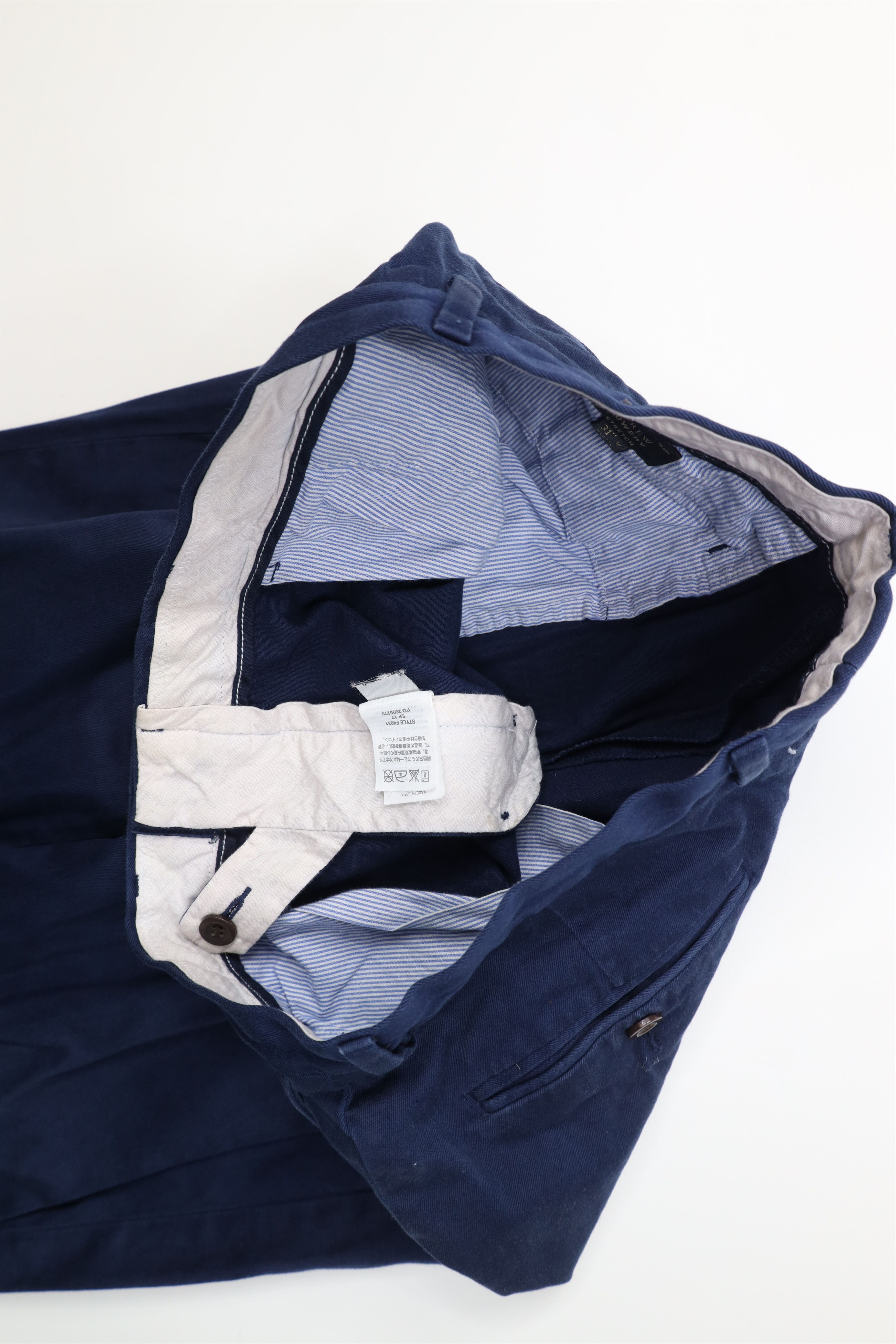 J.Crew J Crew Bowery Slim Fit Chino Pants Trousers Navy Blue Size US 31 - 7 Thumbnail
