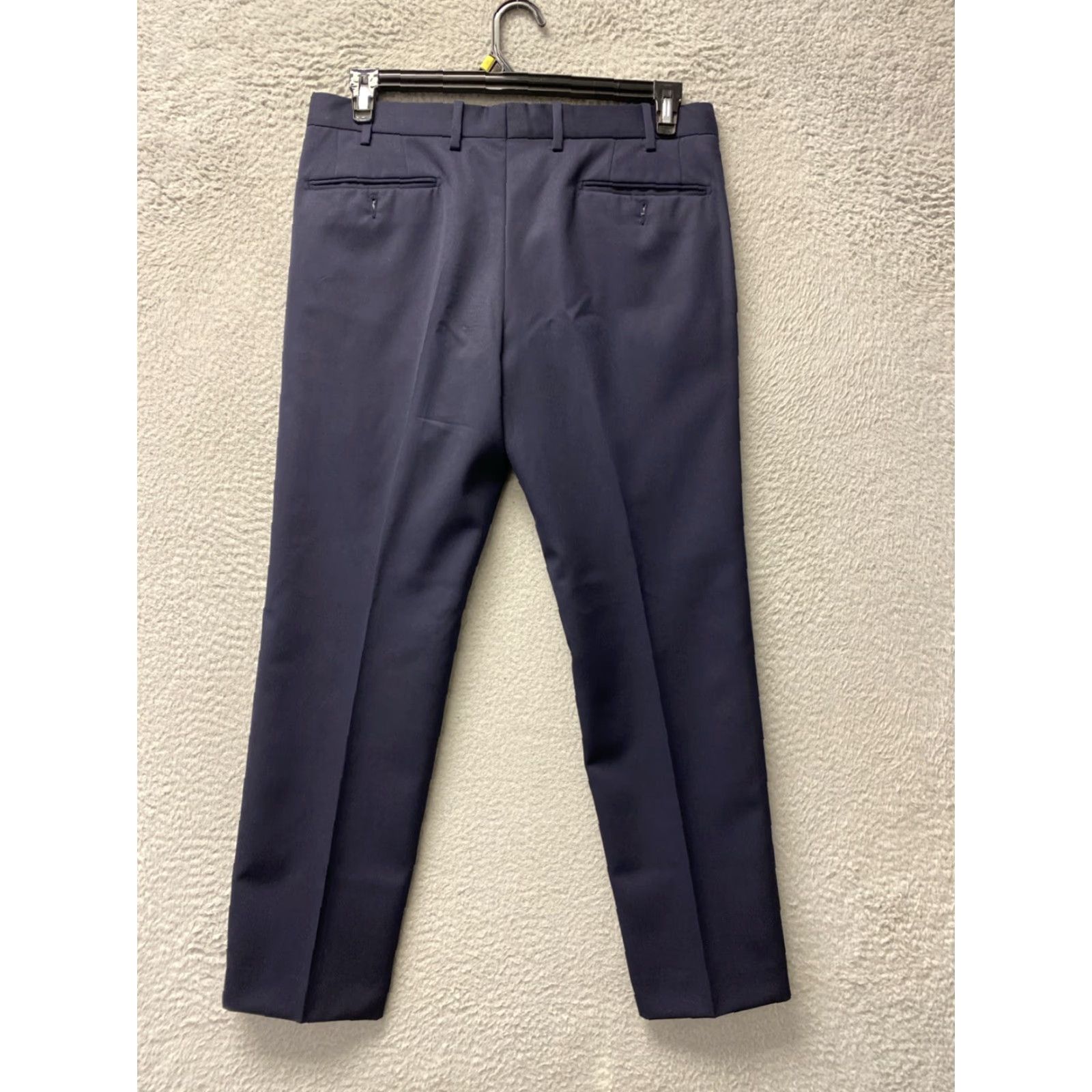 Vintage JB Britches Dress Pants Men’s 33x29 Navy Wool Cuffed Pleated Zip Regular Inseam 29 100% Wool Style: Dress Pants Size US 33 - 7 Thumbnail