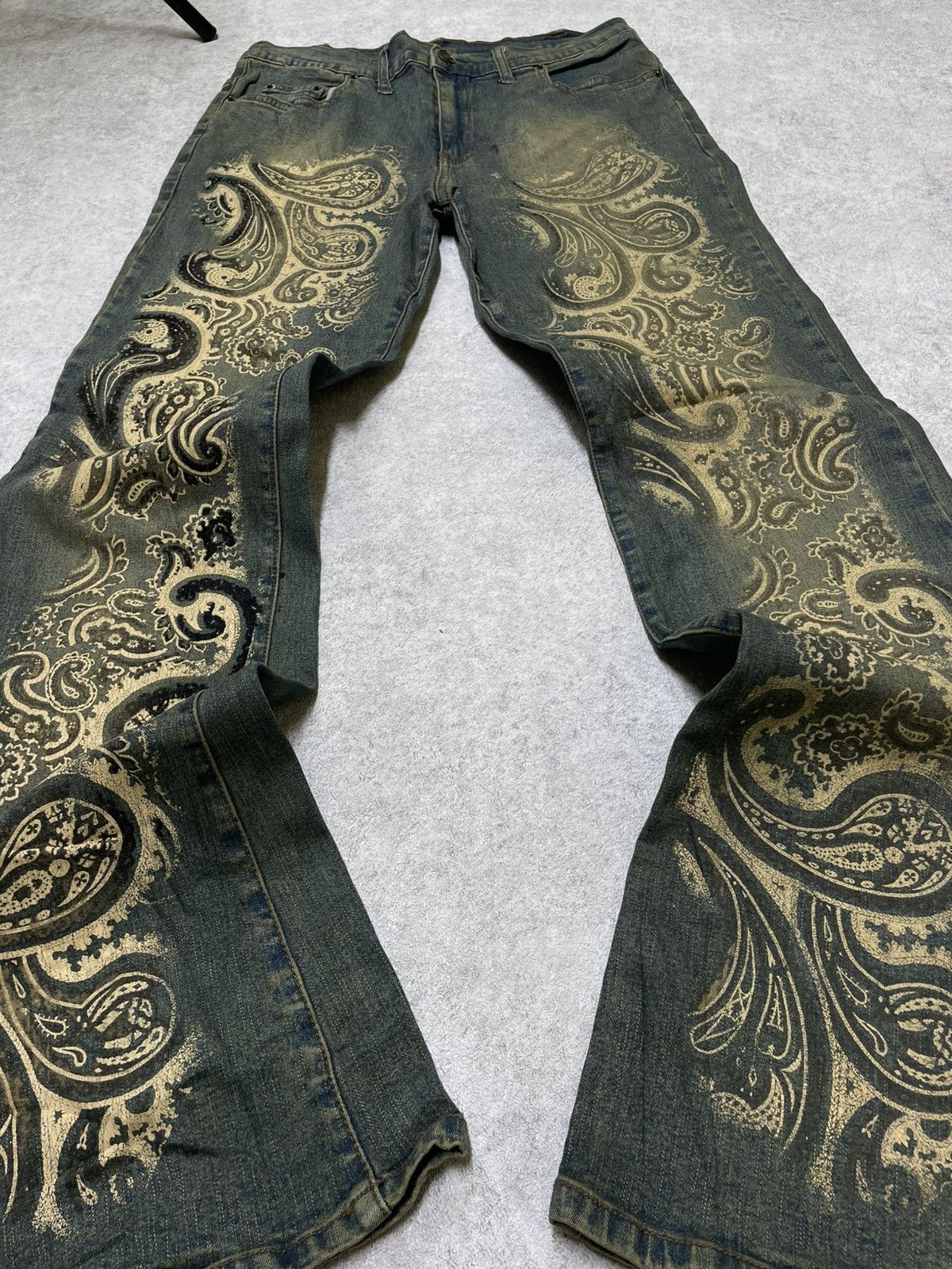 Affliction × If Six Was Nine × Le Grande Bleu (L.G.B.) Flare Ifsixwasnine Vibe Jeans LGB Cut Washed Rockstar Size US 31 - 2 Thumbnail