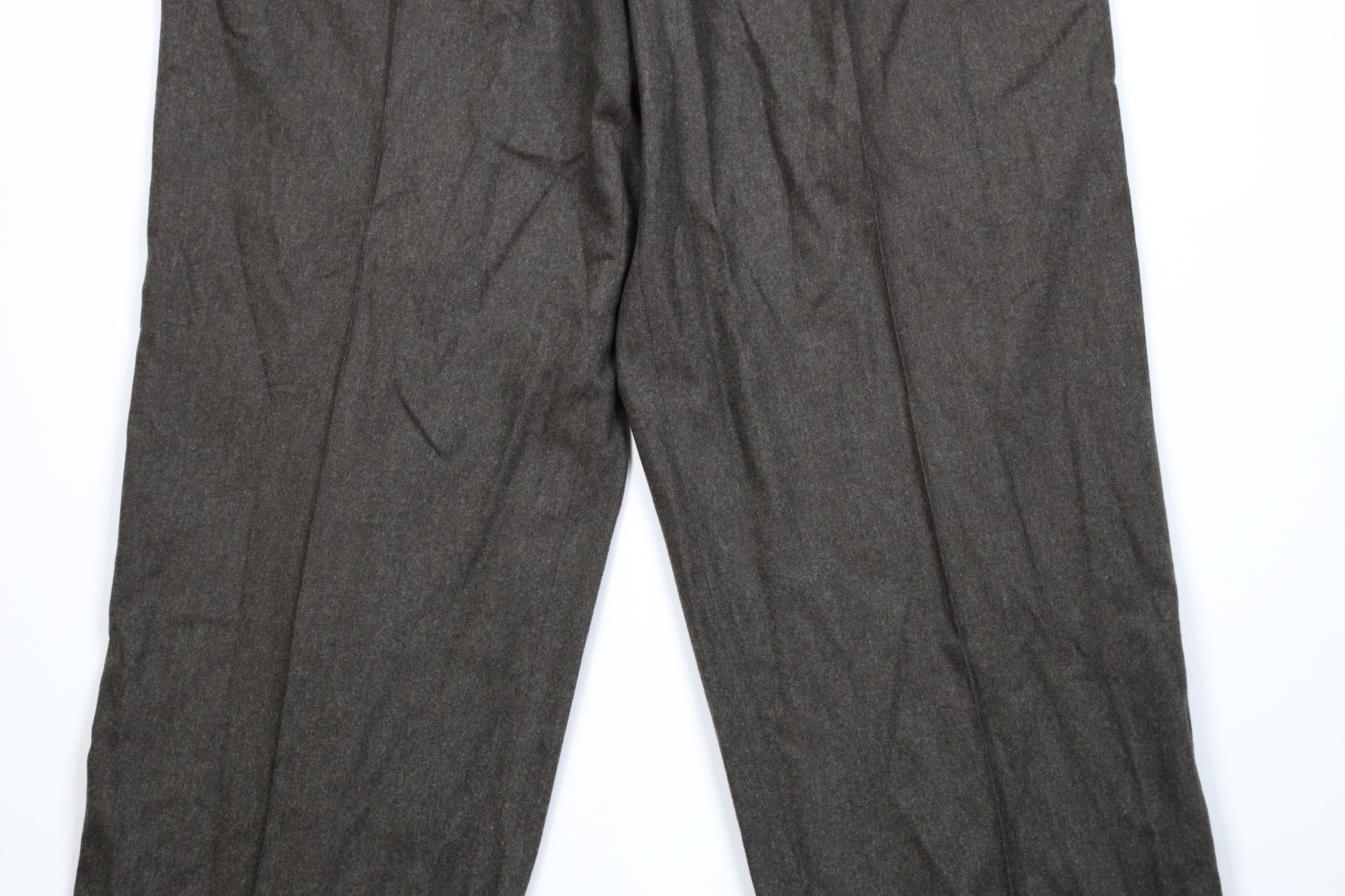 Vintage Vintage 90s Streetwear Cuffed Wide Leg Chino Pants Green Size US 38 / EU 54 - 3 Thumbnail