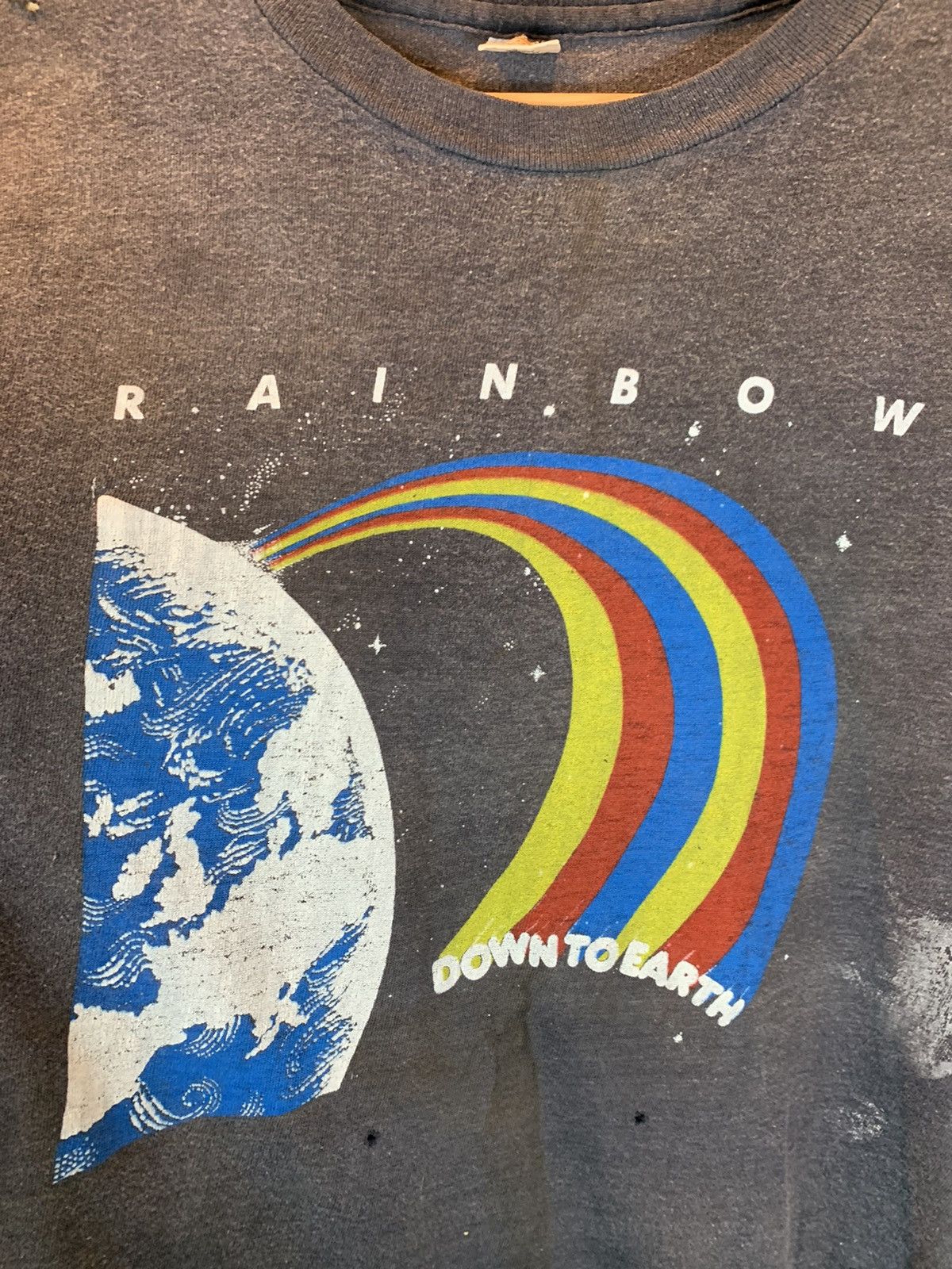 Band Tees × Vintage RARE* Vintage 70’s Rainbow Down To Earth Single Stitch Shirt Size US L / EU 52-54 / 3 - 2 Thumbnail