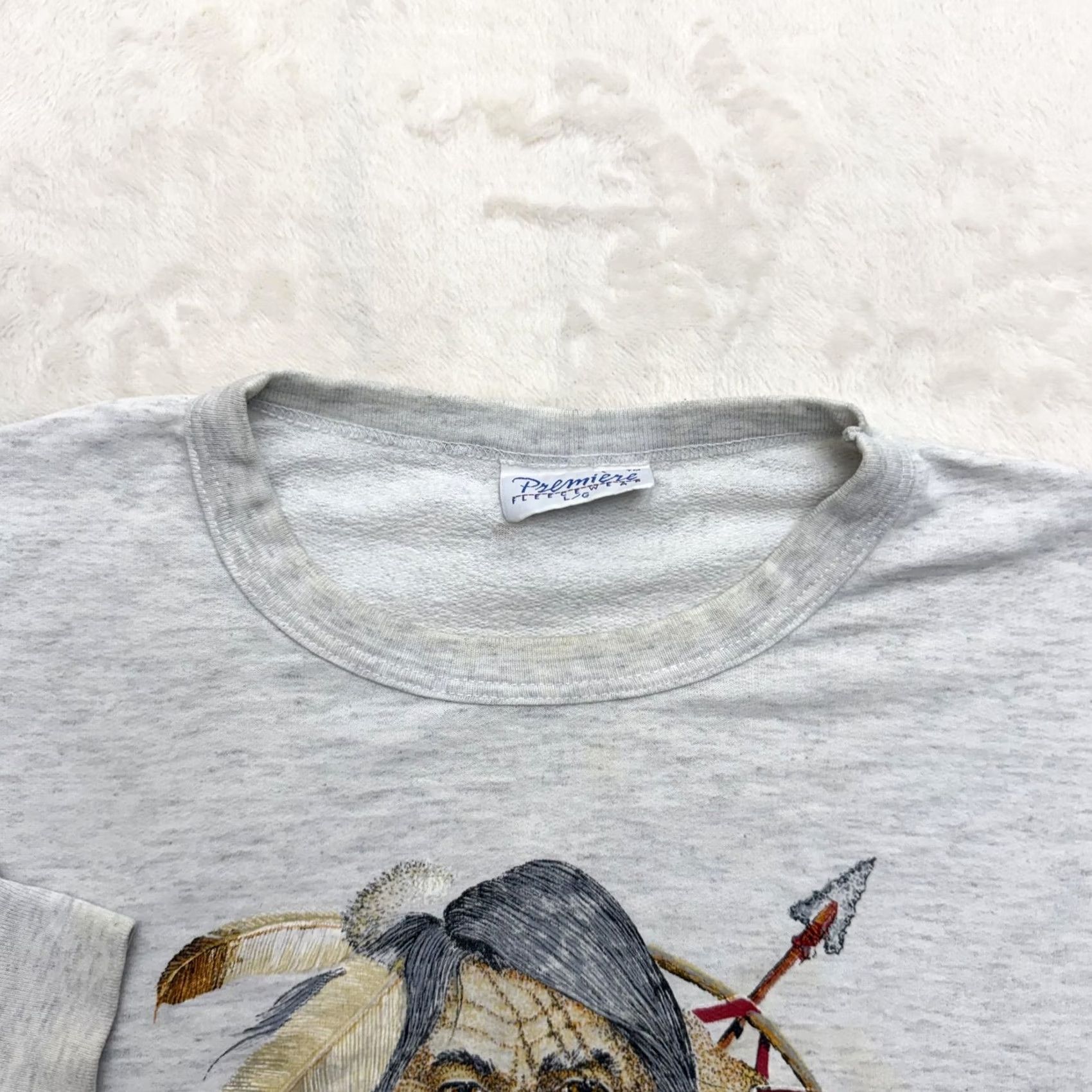 Native VINTAGE Premiere Canada Native Sweatshirt Mens Large Gray Fleeceware Size US L / EU 52-54 / 3 - 2 Thumbnail