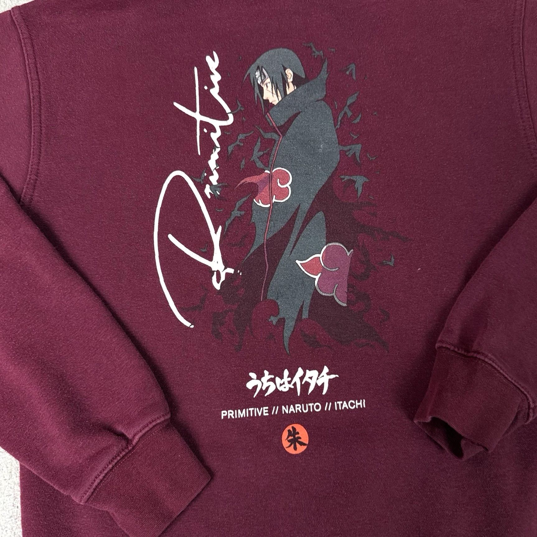 Primitive Naruto Shippuden Primitive Hoodie Mens Small Itachi Maroon Pullover Long Sleeve Size US S / EU 44-46 / 1 - 2 Thumbnail