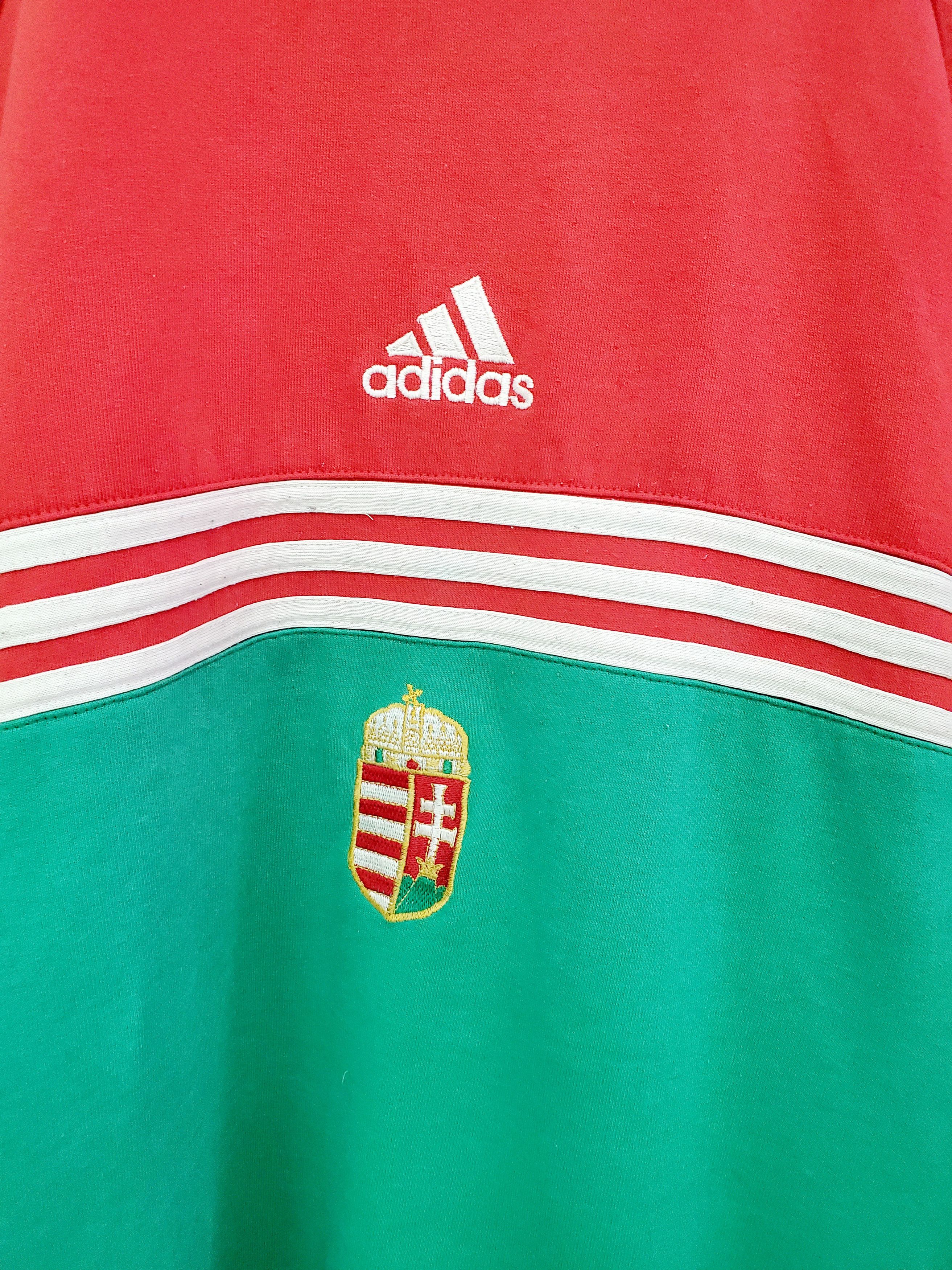 Adidas × Vintage Vintage 90's Adidas Hungary Football Sweatshirt Soccer Xl Size US XL / EU 56 / 4 - 2 Thumbnail