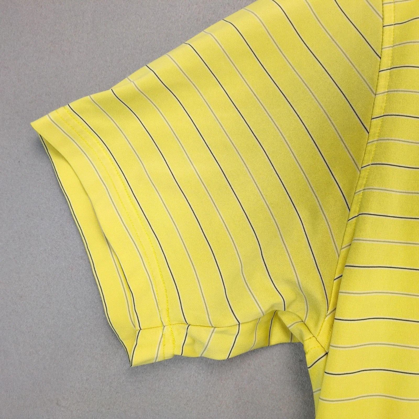 Izod Izod Golf Yellow Striped Polo Shirt Men's L Performance Size US L / EU 52-54 / 3 - 10 Thumbnail