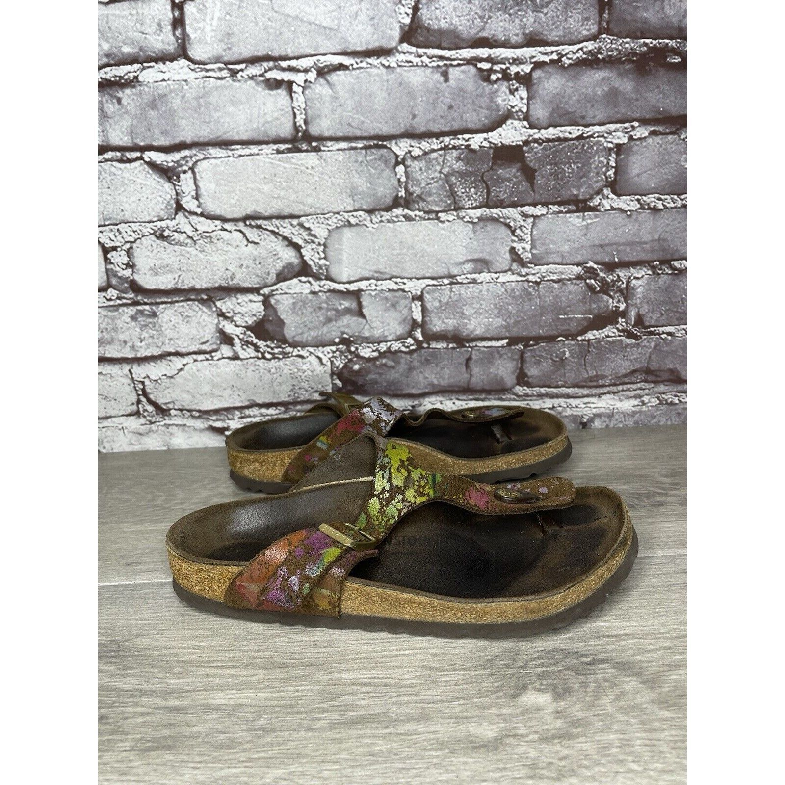 Birkenstock Birkenstock Gizeh Paint Splatter Multicolor Thong Sandals Wo Size US 8 / IT 38 - 20 Thumbnail
