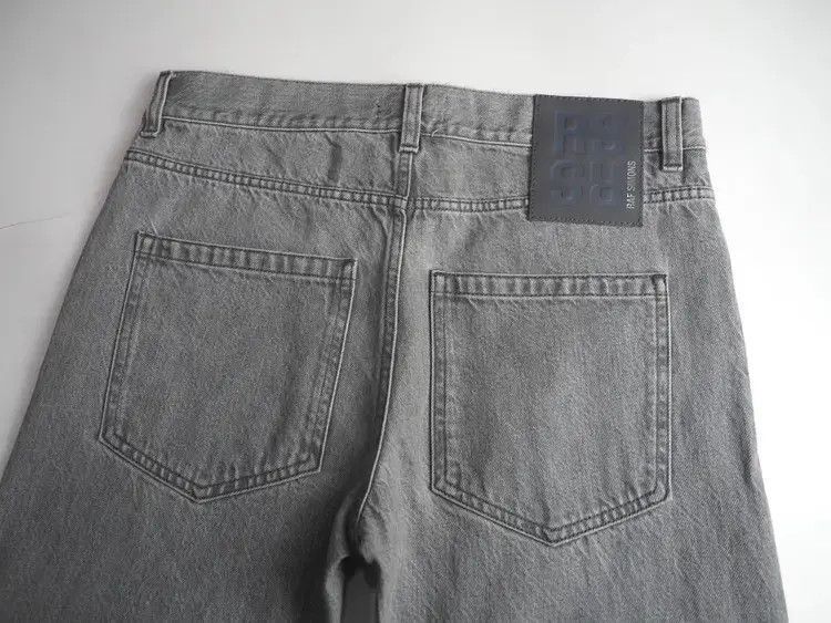 Raf Simons Raf Simons 20AW Grey Back Zipper Denim Size US 29 - 4 Thumbnail